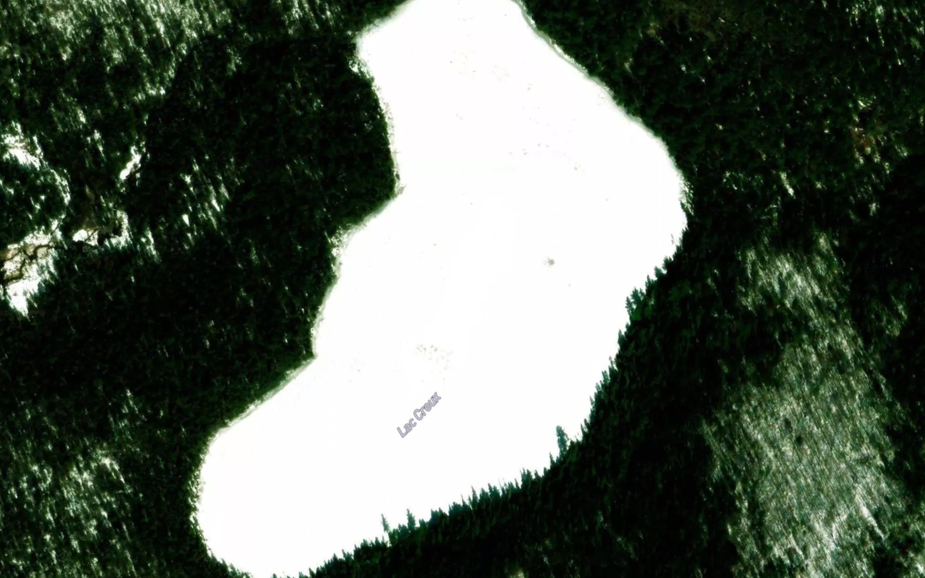Satellite map of the Lac Creux