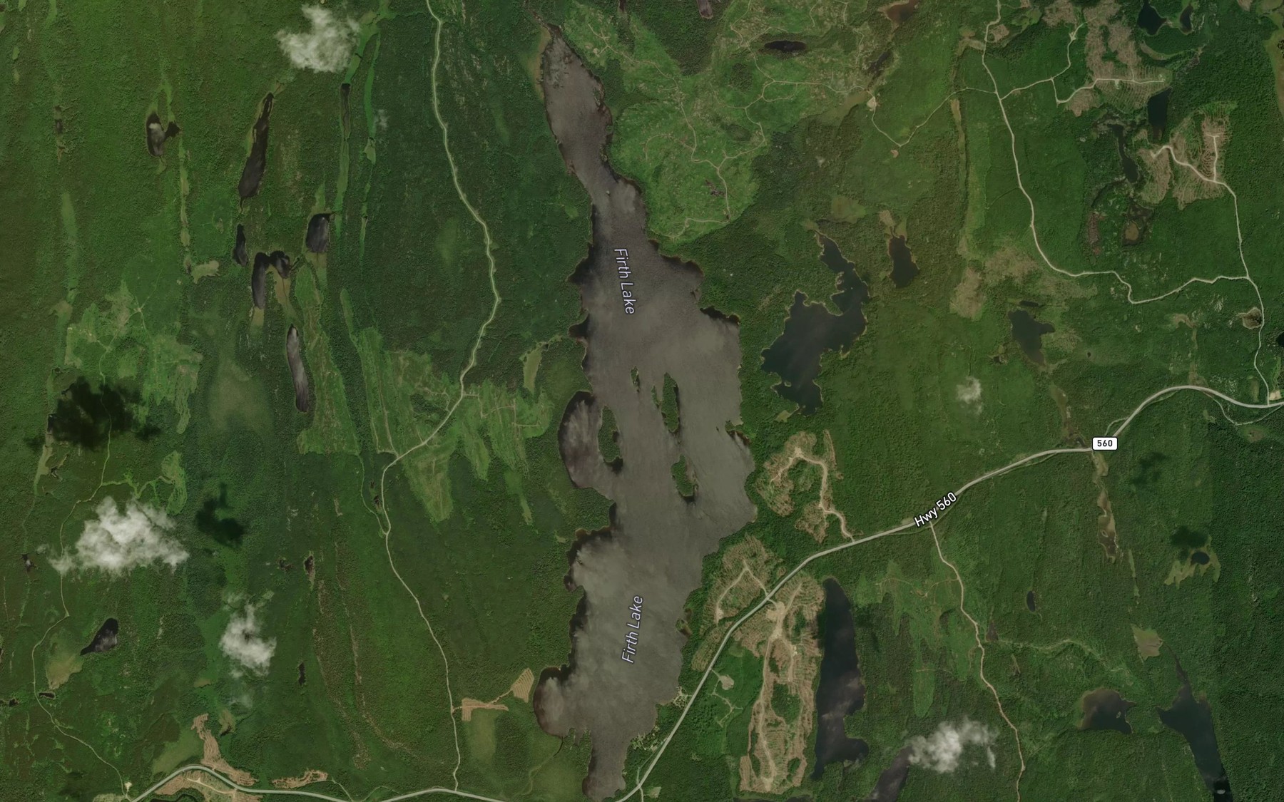 Satellite map of the Firth Lake