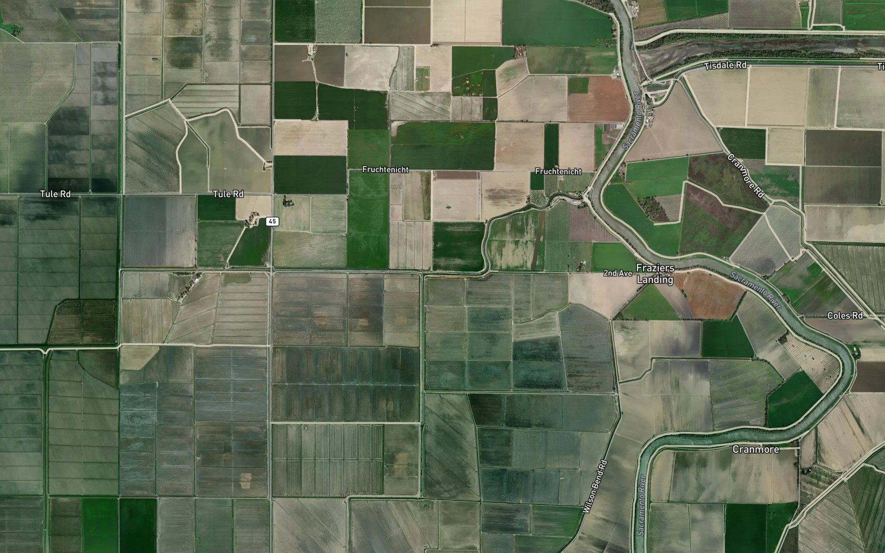 Satellite map of the Wilkins Slough