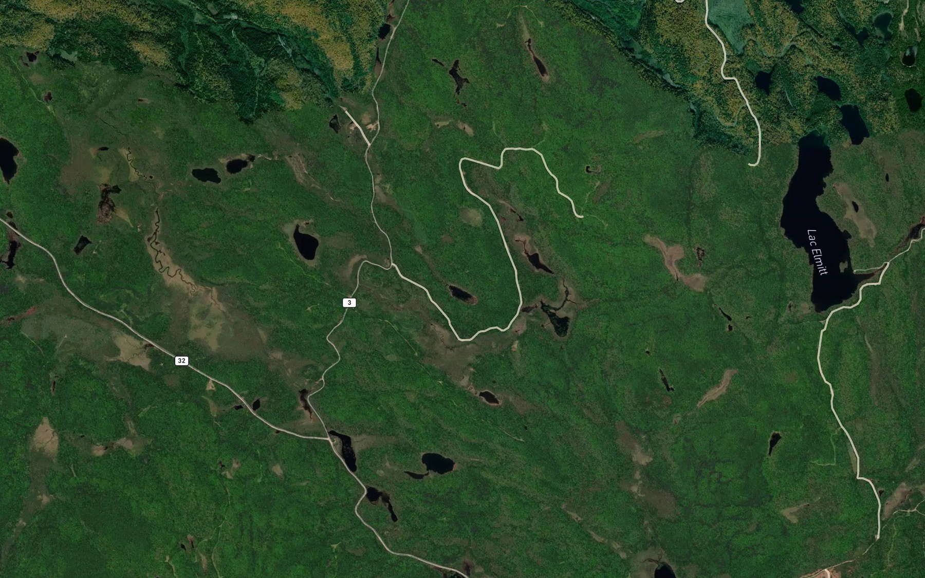 Satellite map of the Etang du Kakawi