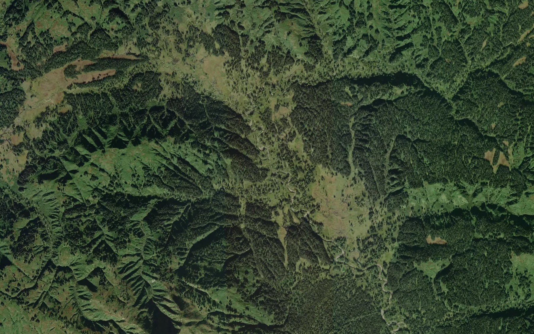 Satellite map of the Blister Creek