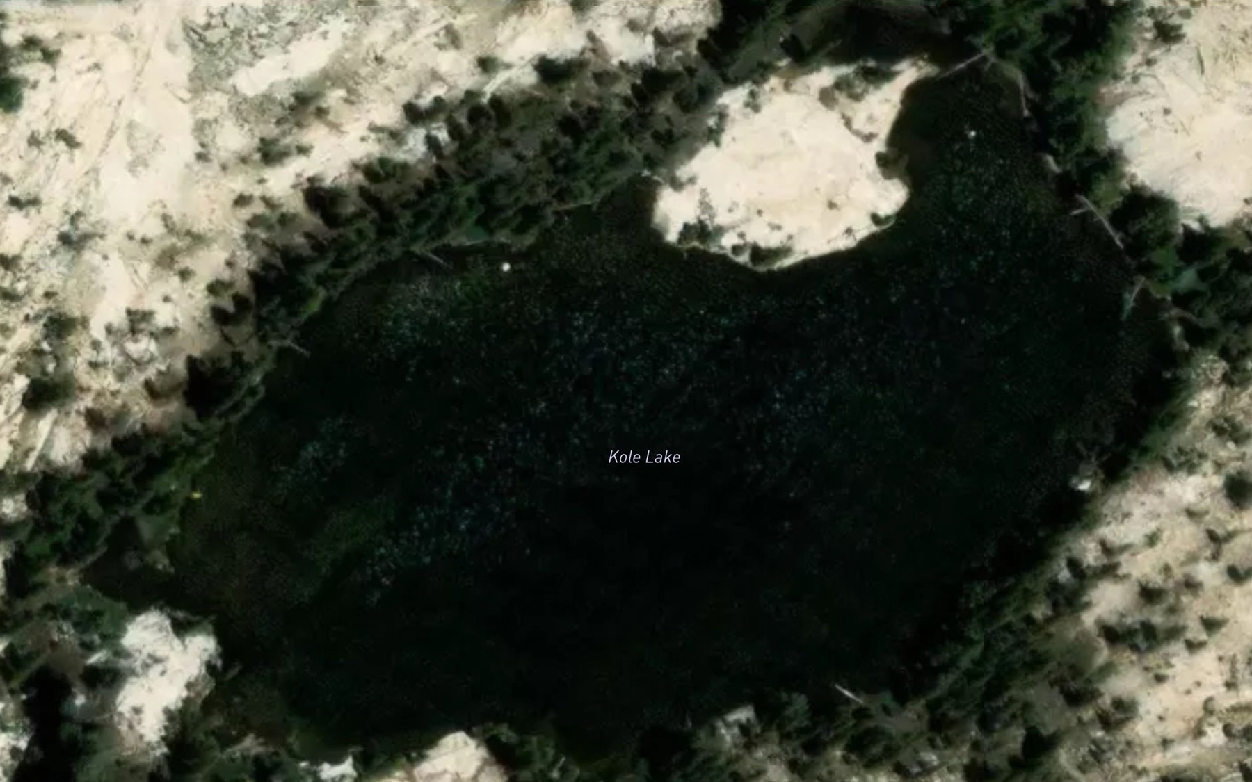 Satellite map of the Kole Lake