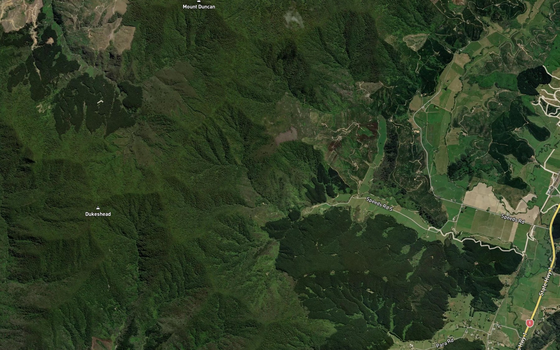 Satellite map of the Bragg Creek
