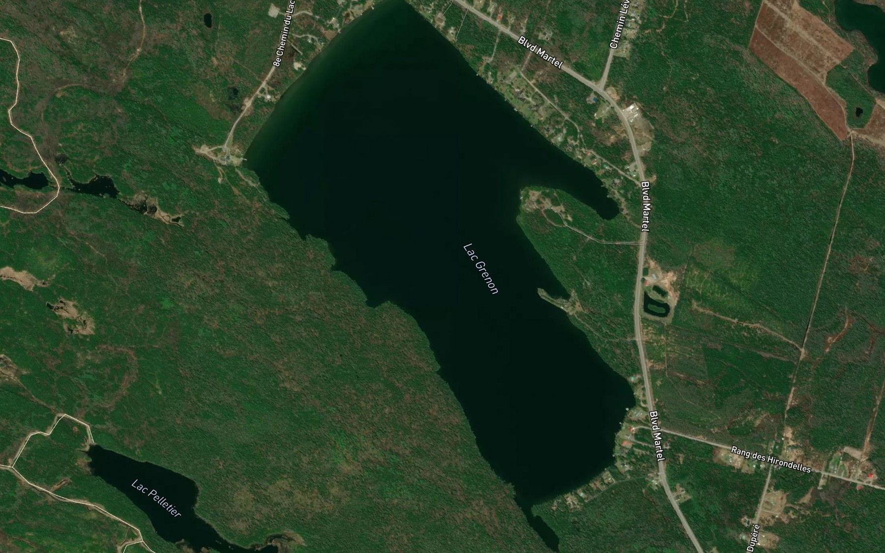 Satellite map of the Lac Grenon