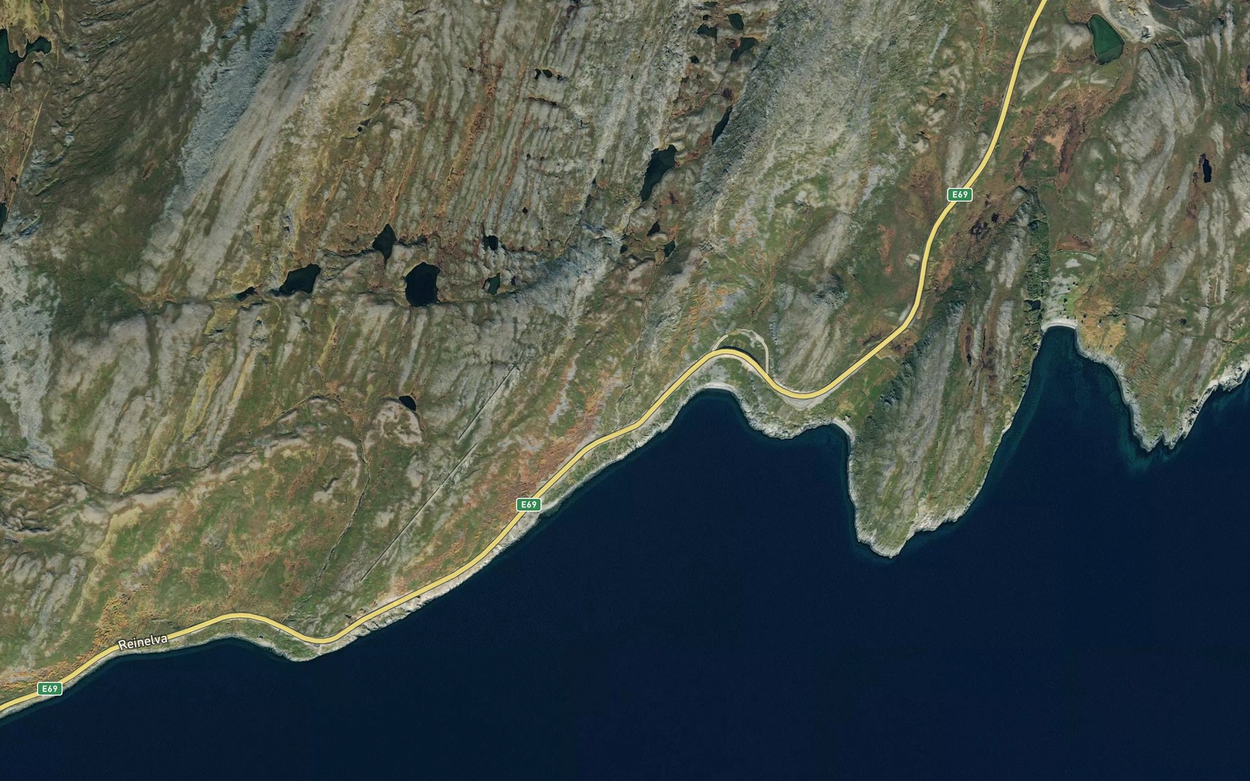 Satellite map of the Brattelva
