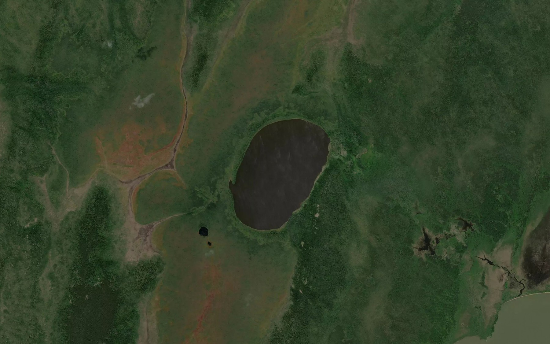 Satellite map of the Black Moss Lake