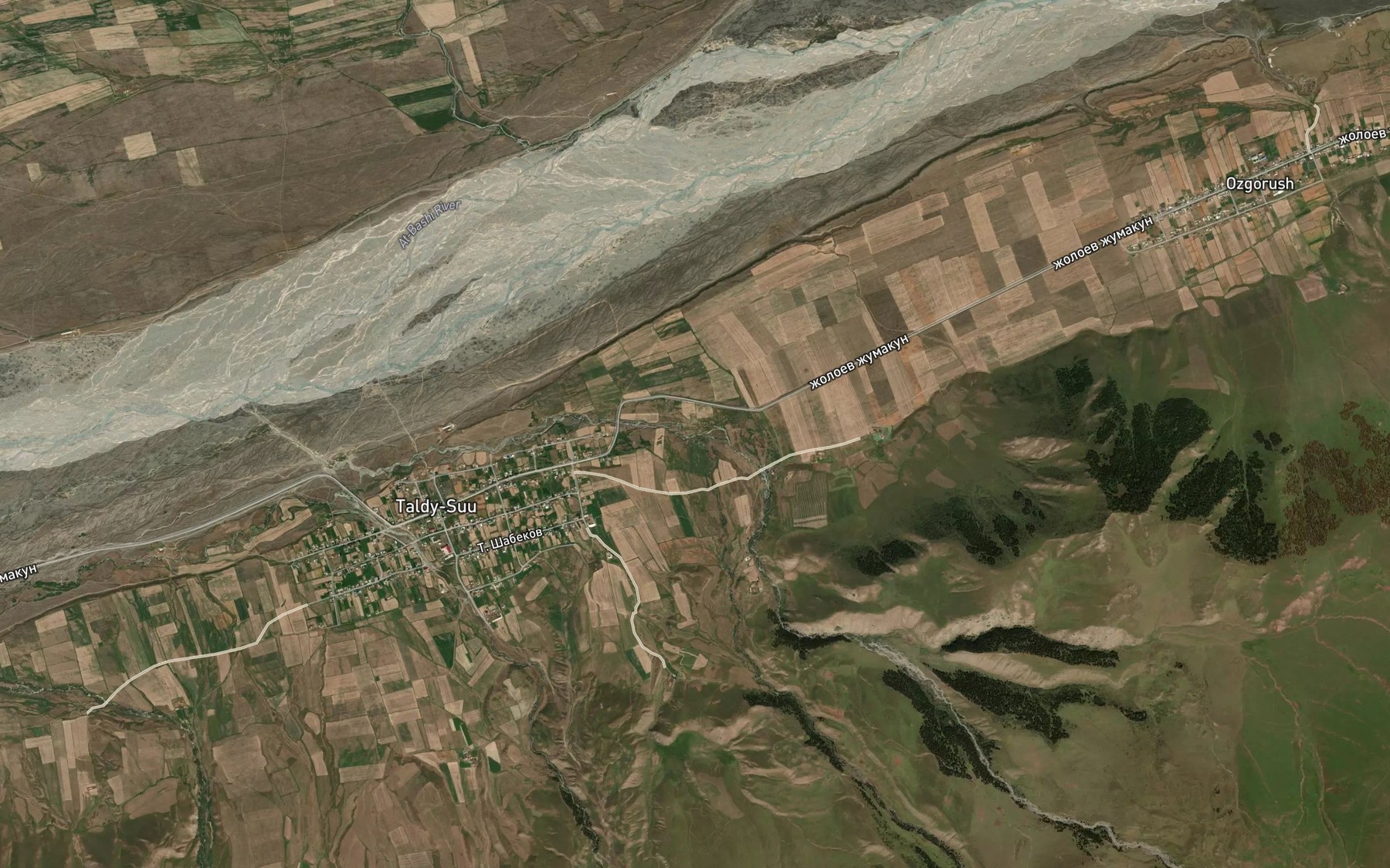 Satellite map of the Kendzhulga
