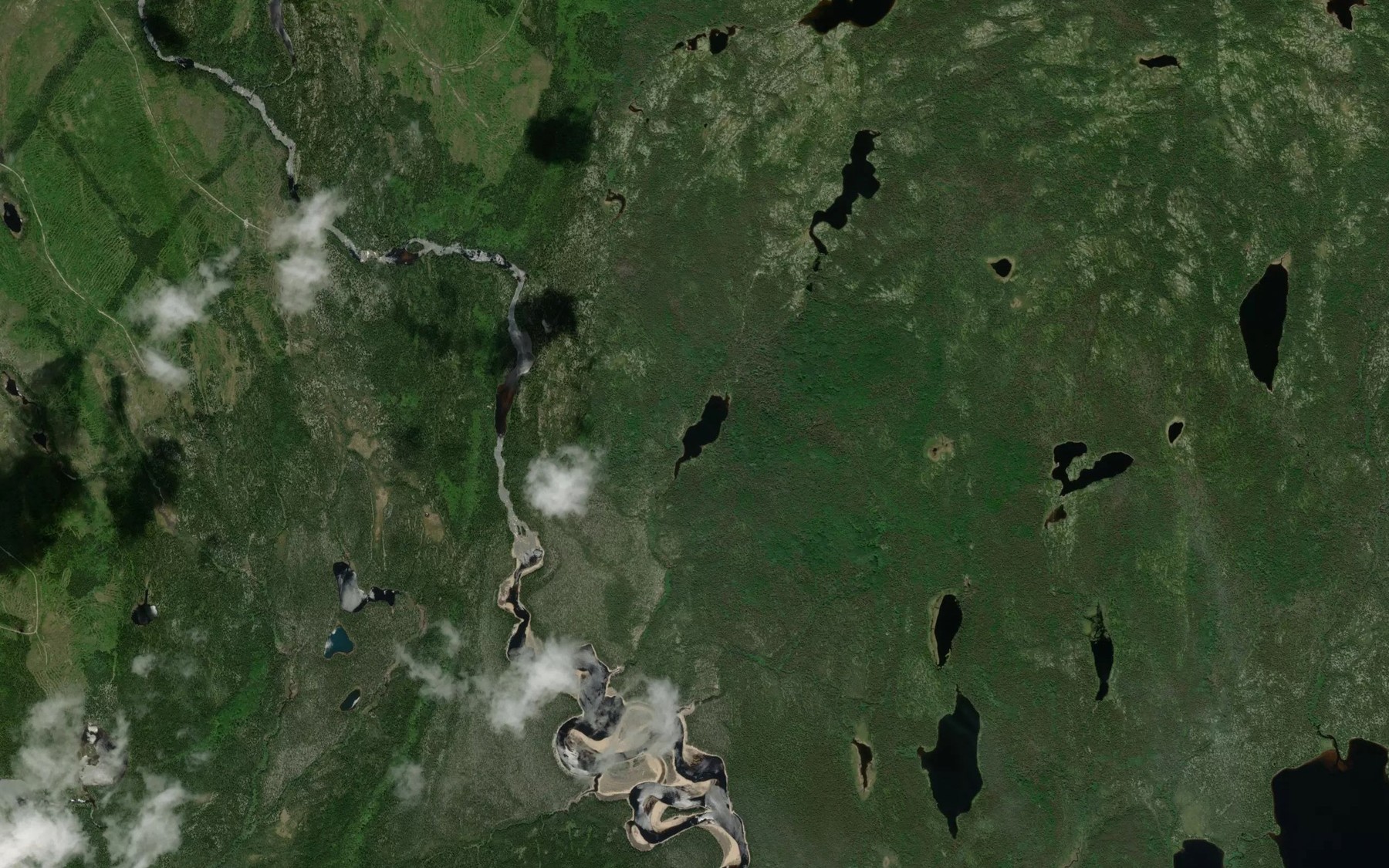 Satellite map of the Lac Fourreau