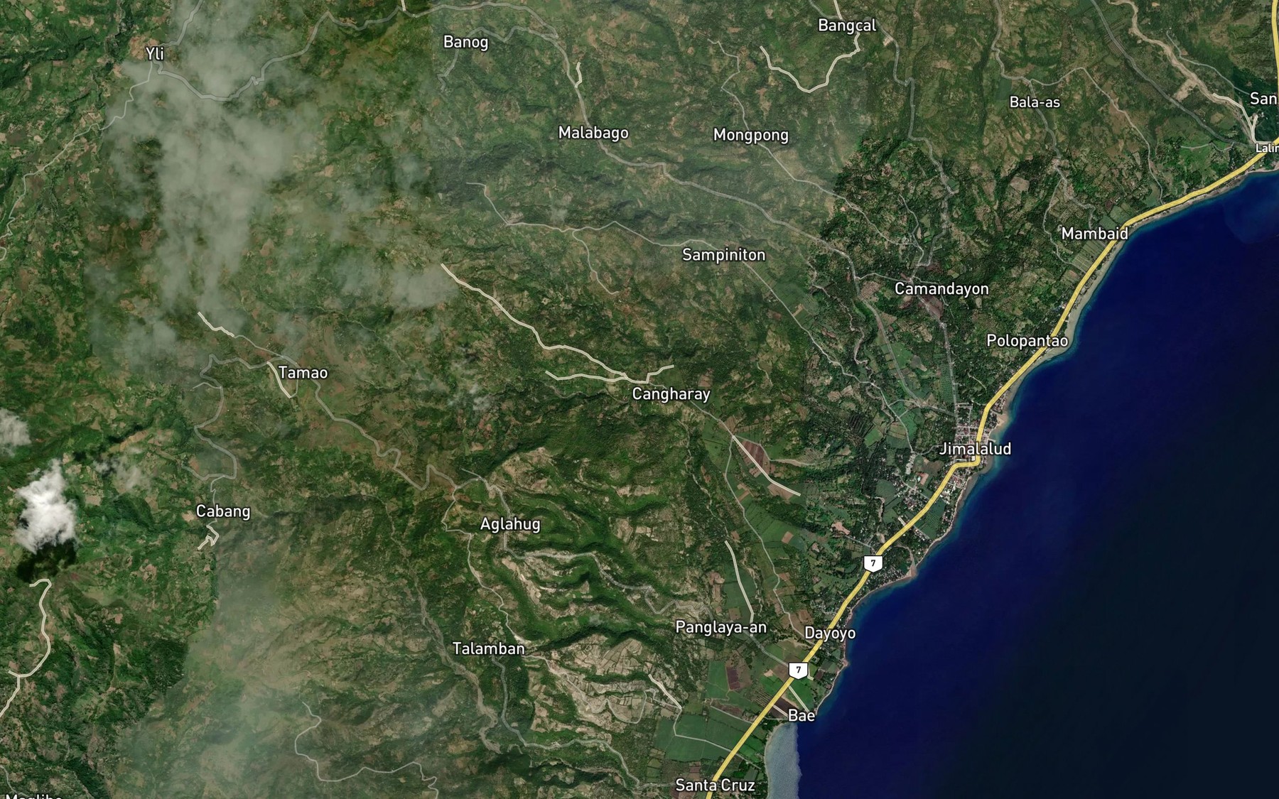 Satellite map of the Similawa Creek