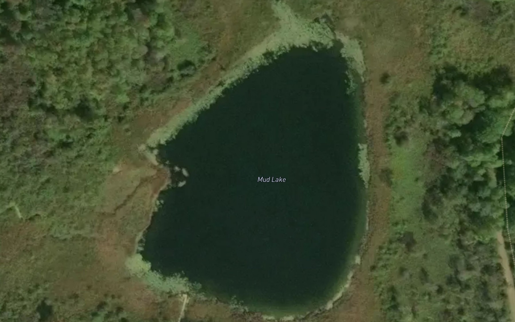 Satellite map of the Mud Lake