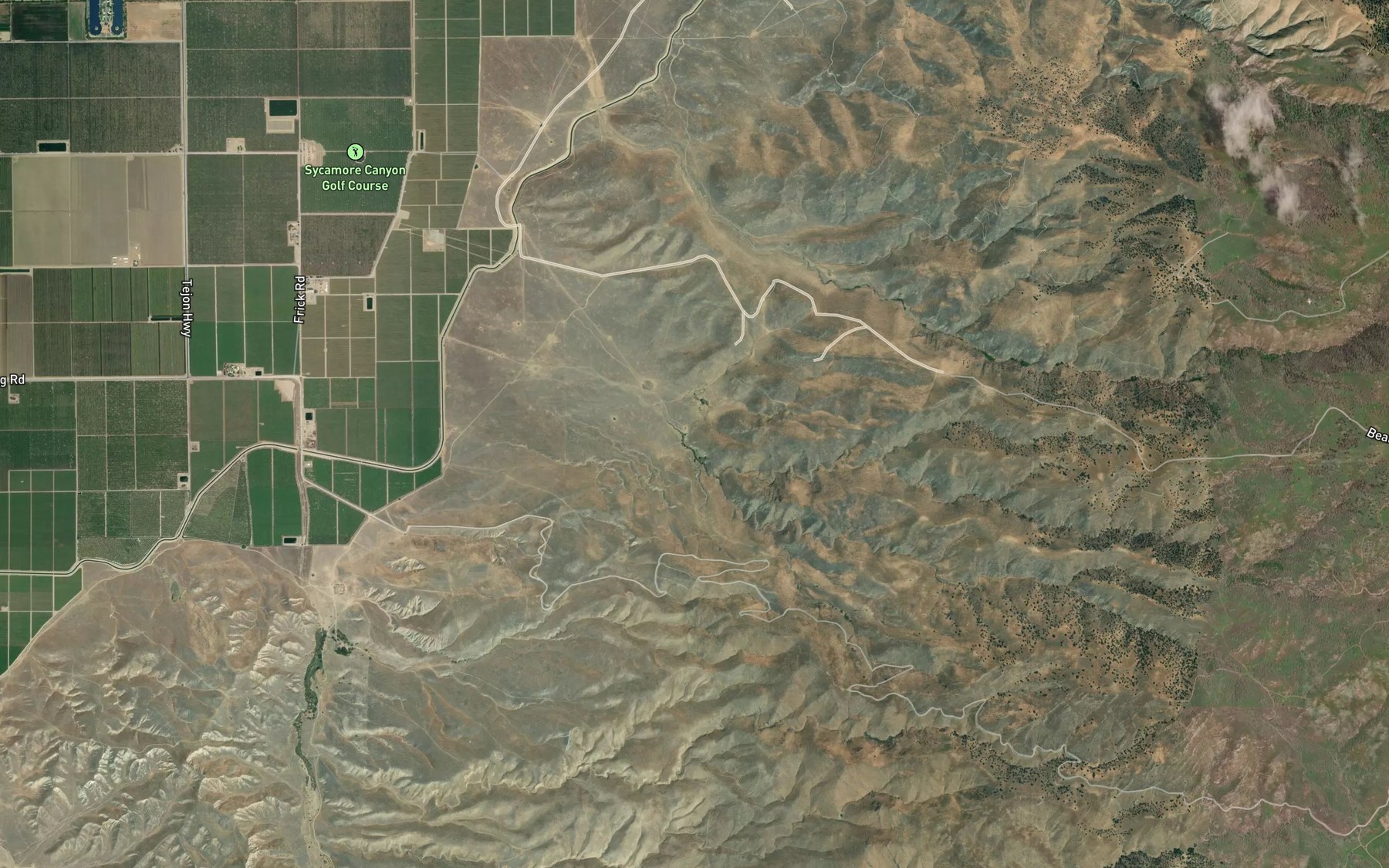 Satellite map of the Warm Spring