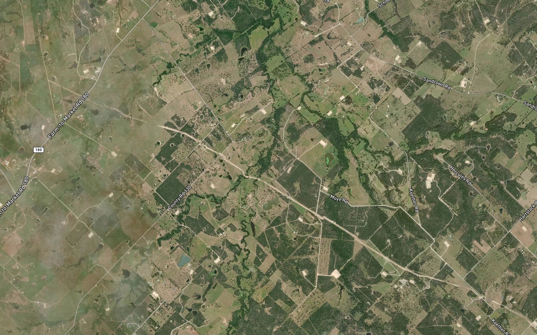 Satellite map of the Alligator Creek