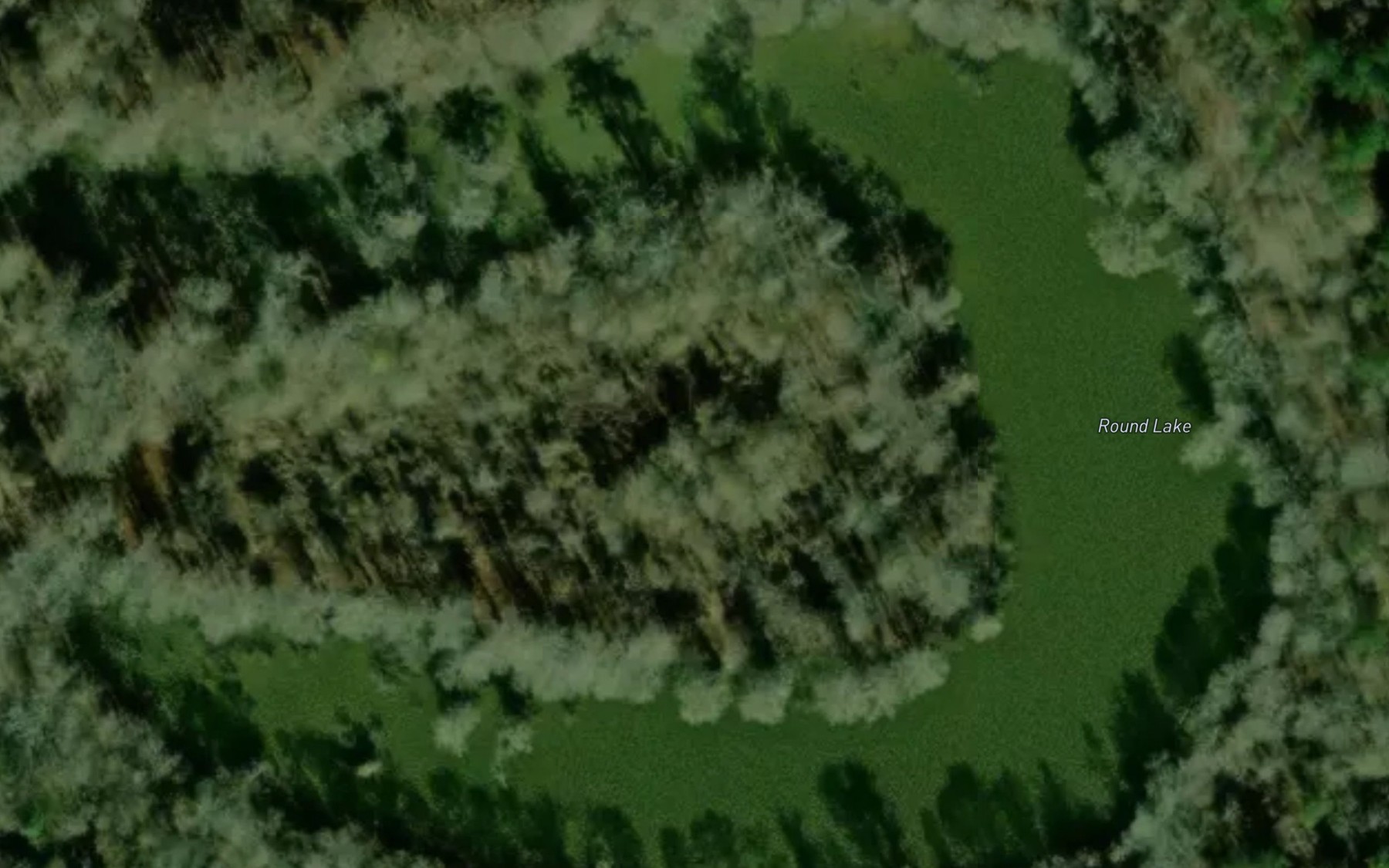 Satellite map of the Round Lake