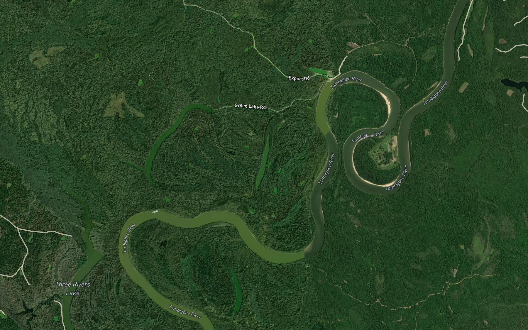 Satellite map of the Flag Lake