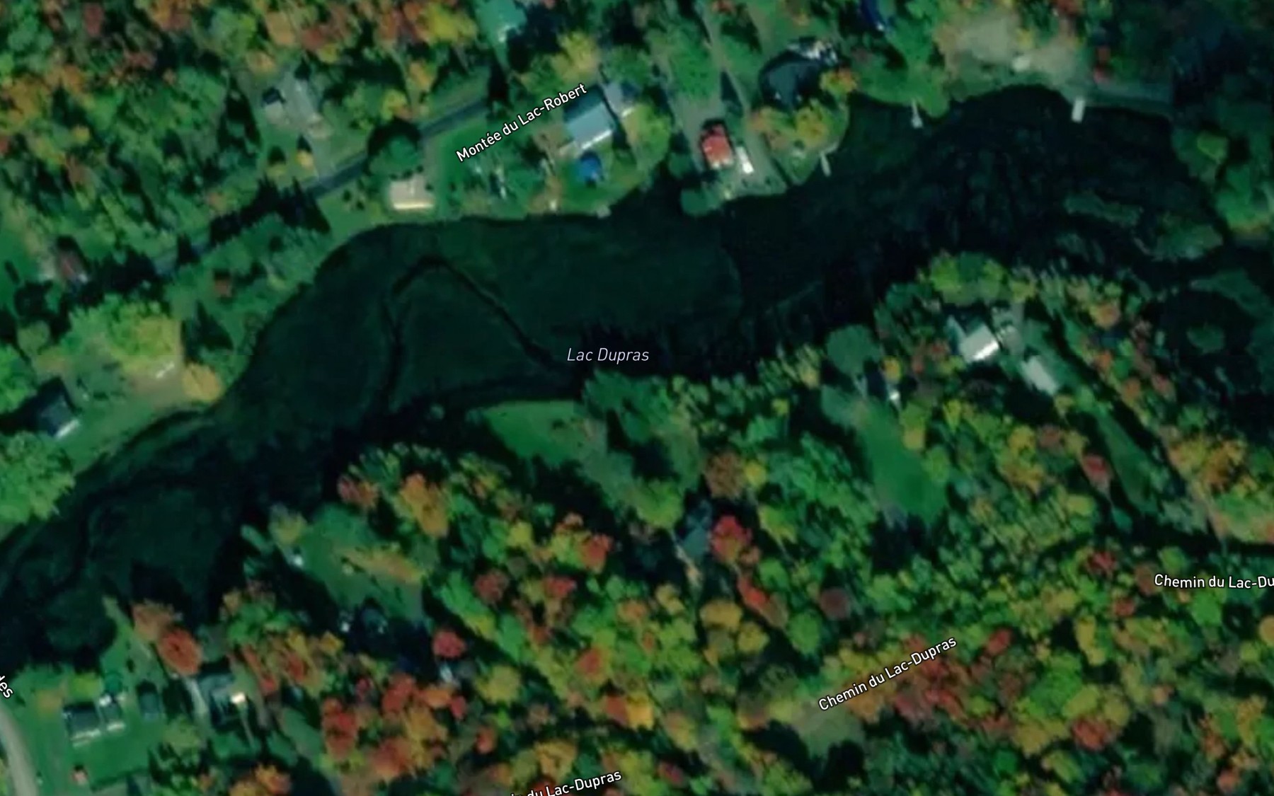 Satellite map of the Lac Dupras