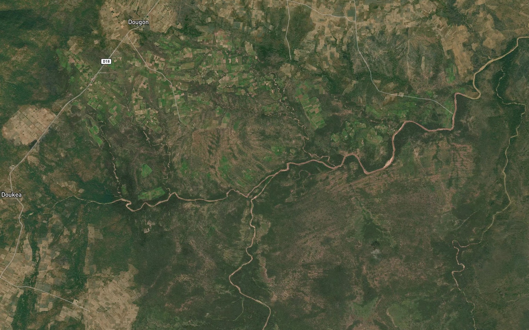 Satellite map of the Mayo Paha