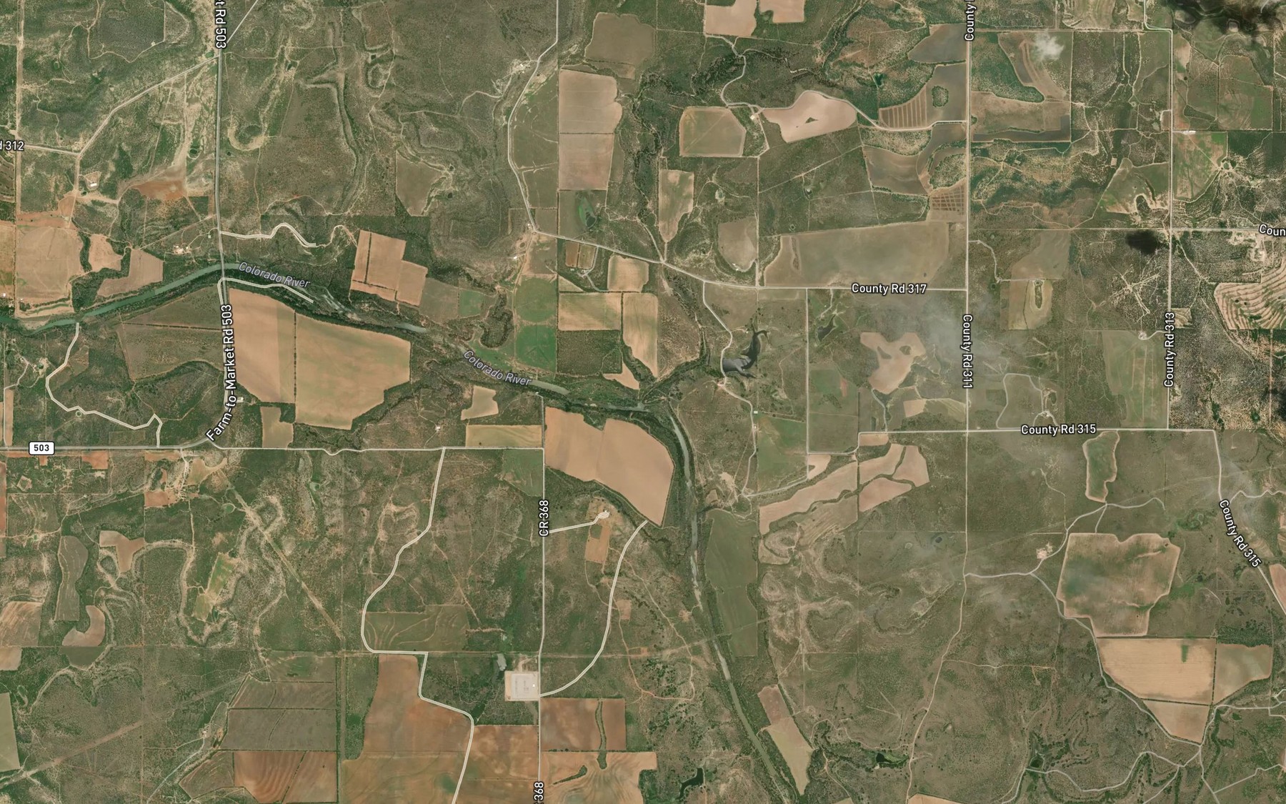 Satellite map of the Panther Creek