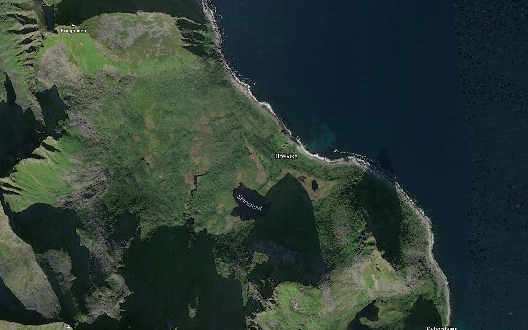 Satellite map of the Lomtjonna