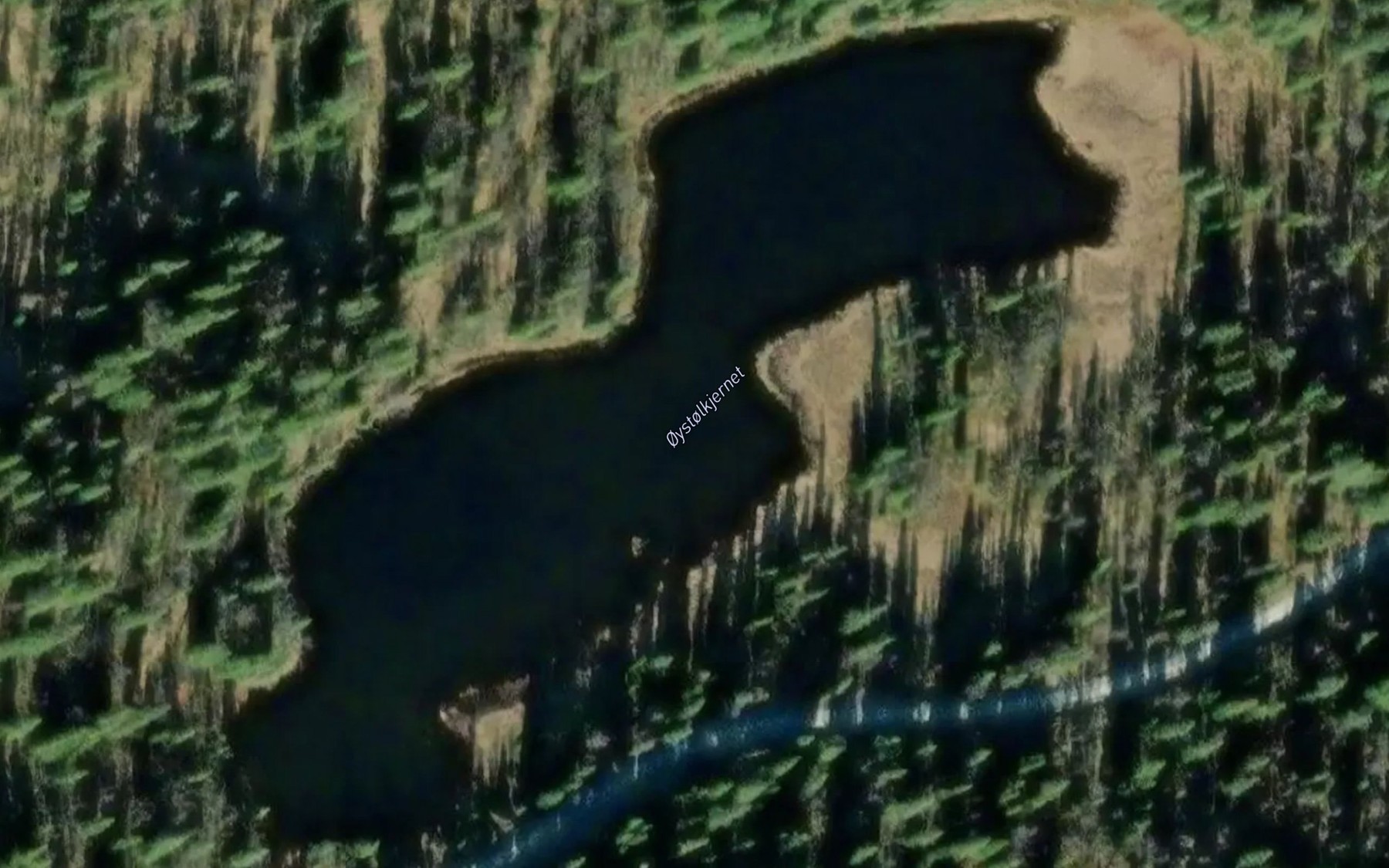 Satellite map of the Oystoltjernet
