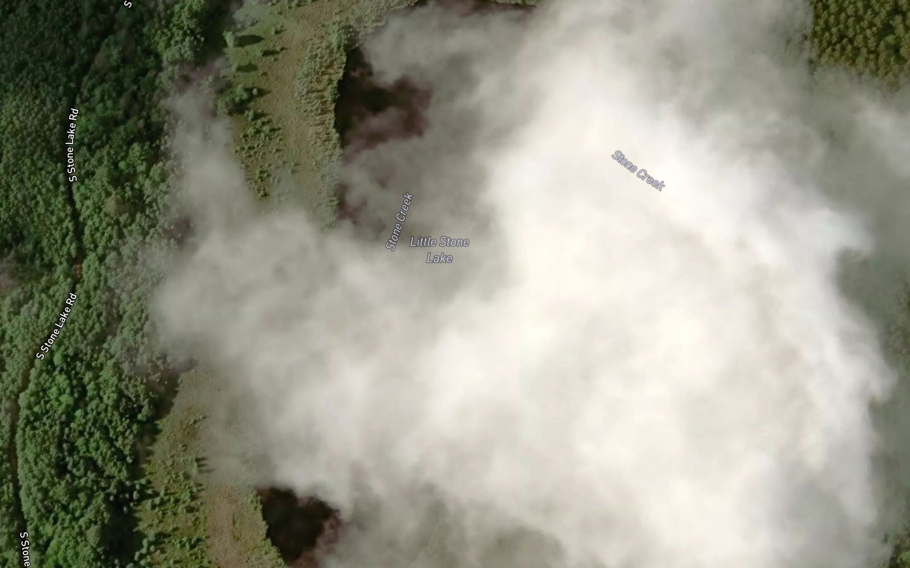 Satellite map of the Little Stone Lake
