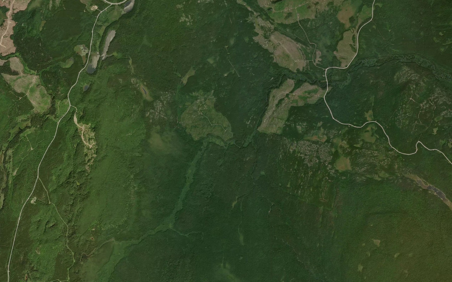 Satellite map of the Wallis Creek