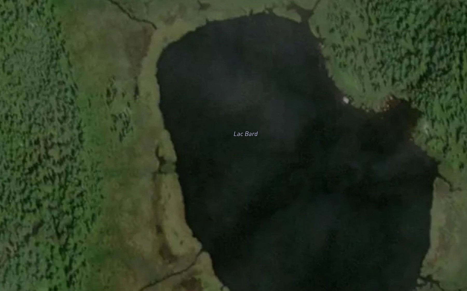 Satellite map of the Lac Bard