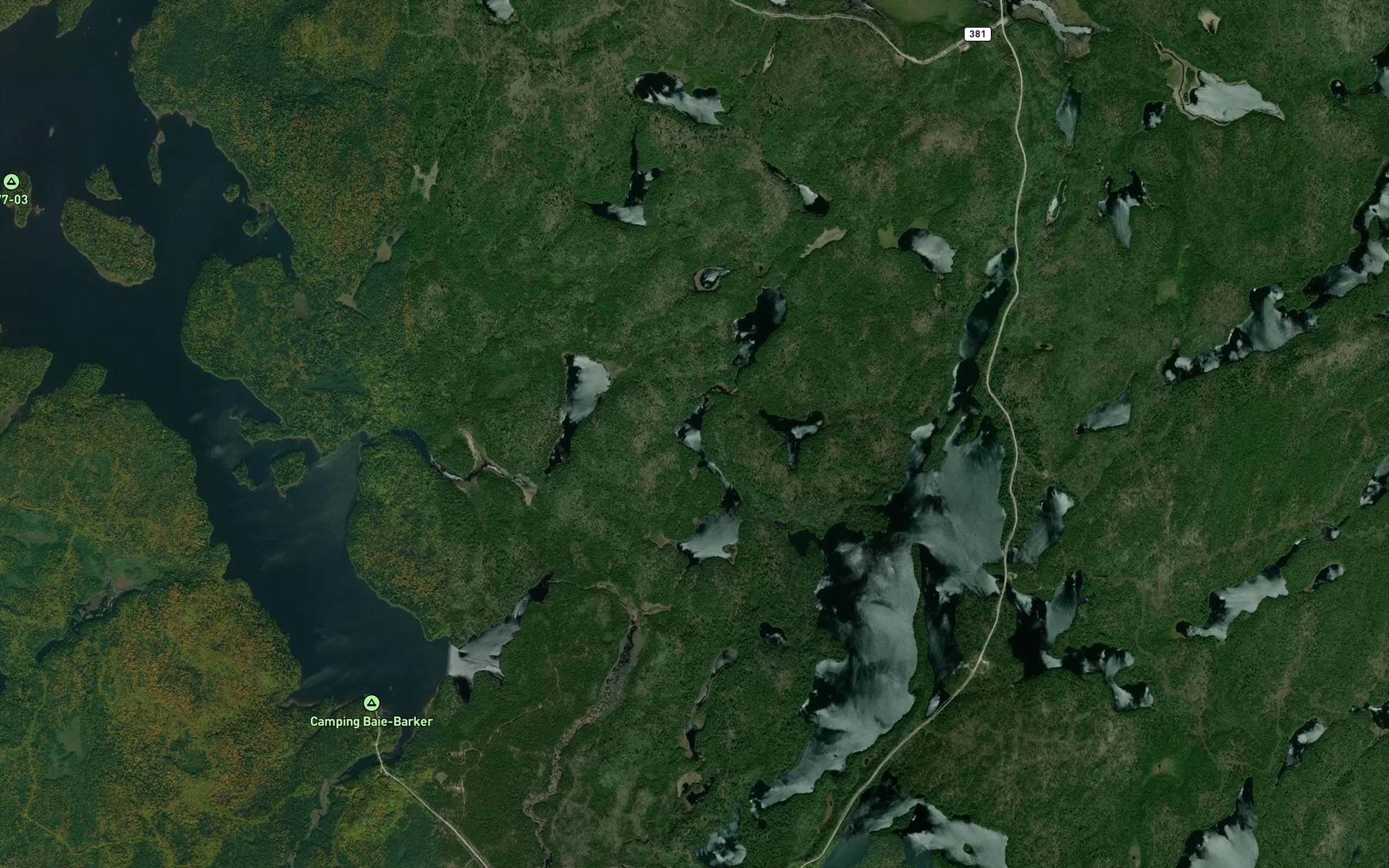 Satellite map of the Lac Kentia