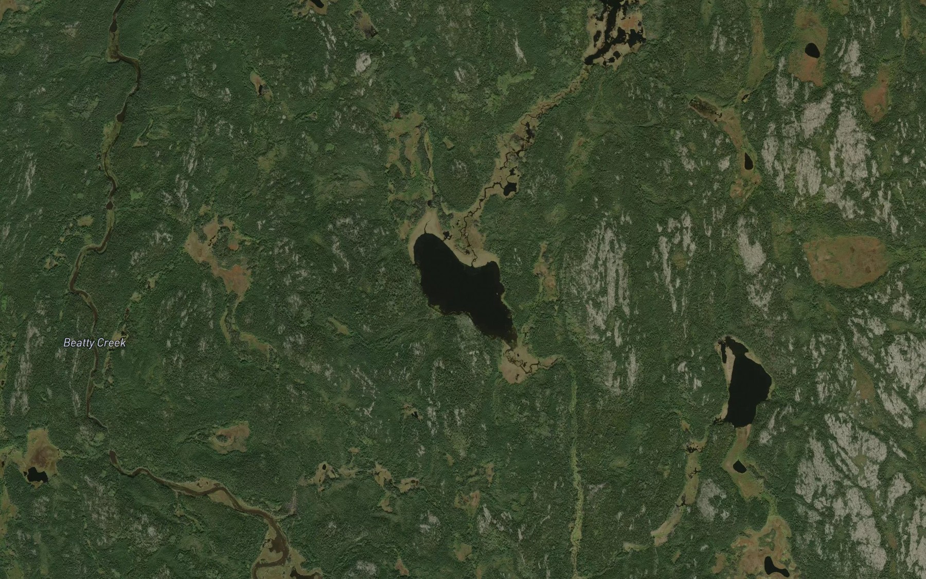 Satellite map of the Mistumiskos Lake