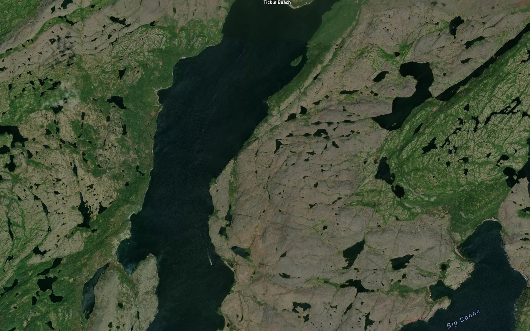 Satellite map of the Duck Hole