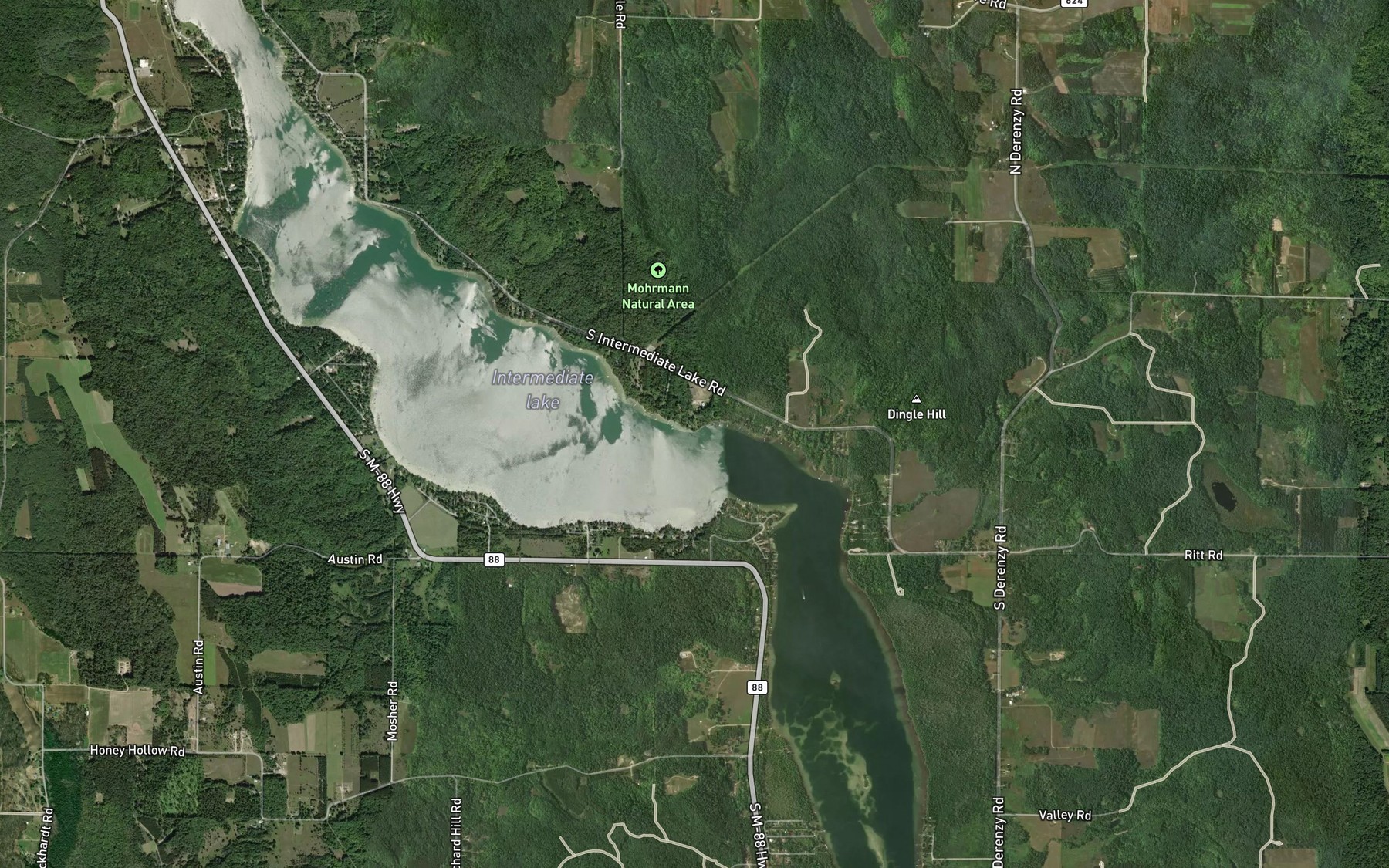 Satellite map of the Fisk Creek