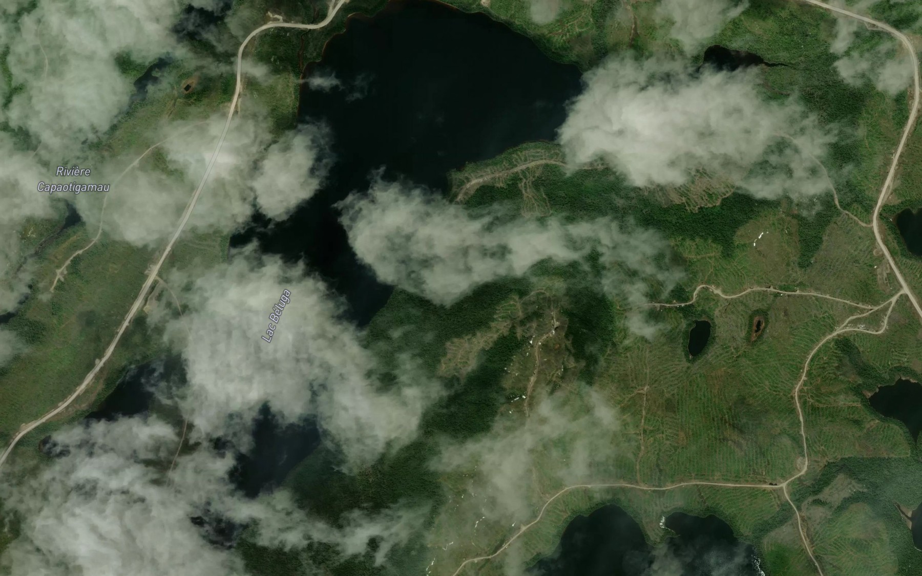 Satellite map of the Lac Beluga