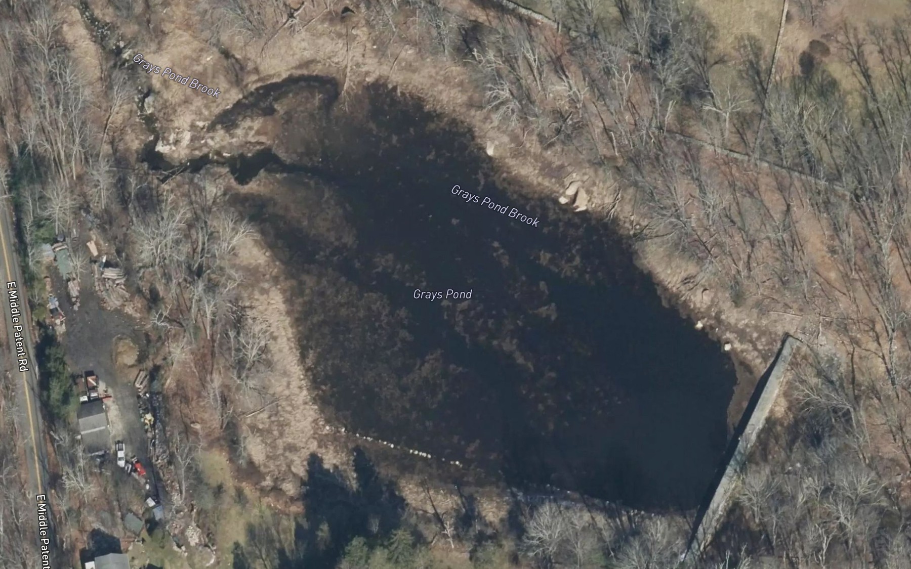 Satellite map of the Grays Pond