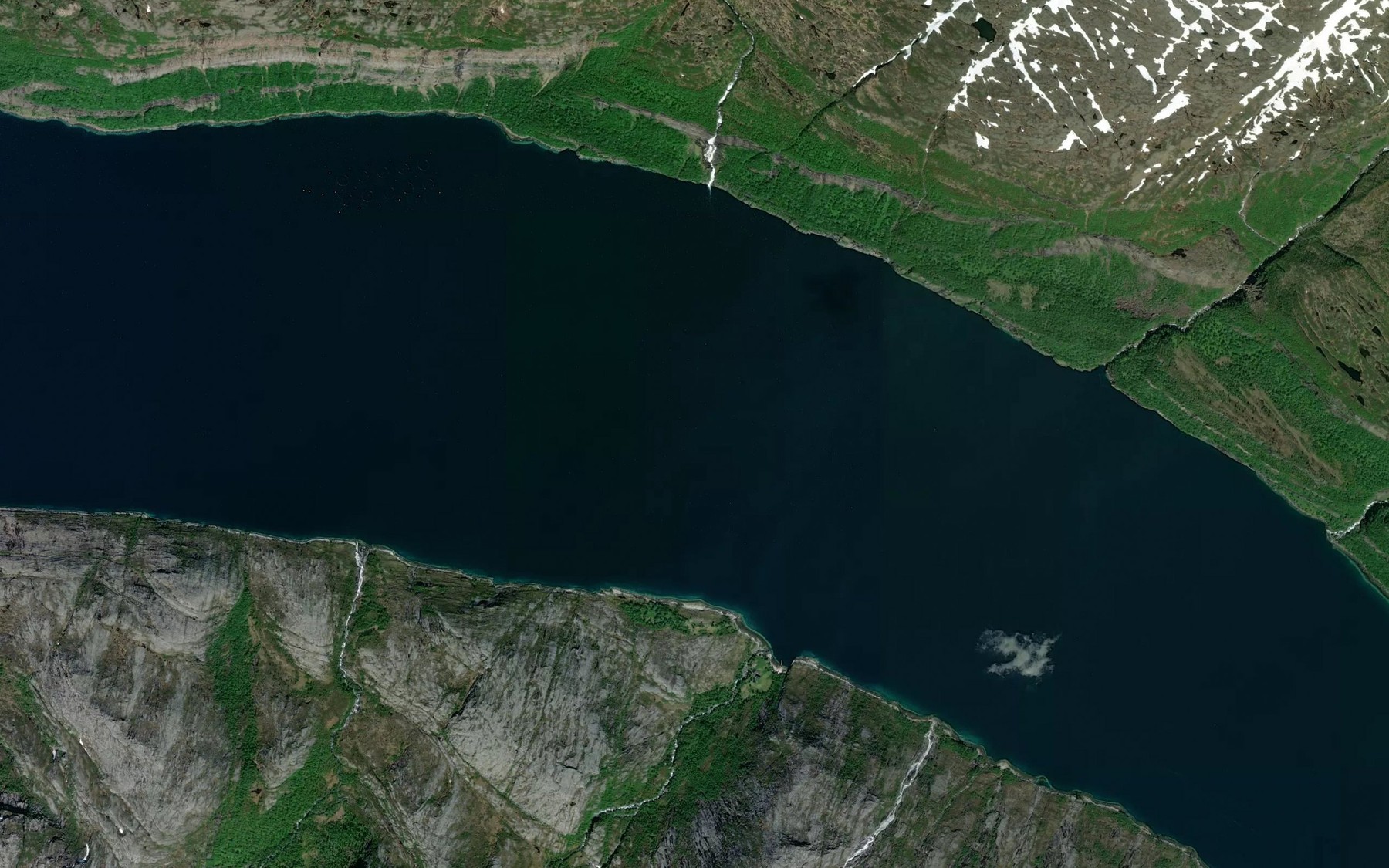 Satellite map of the Sandvikelva