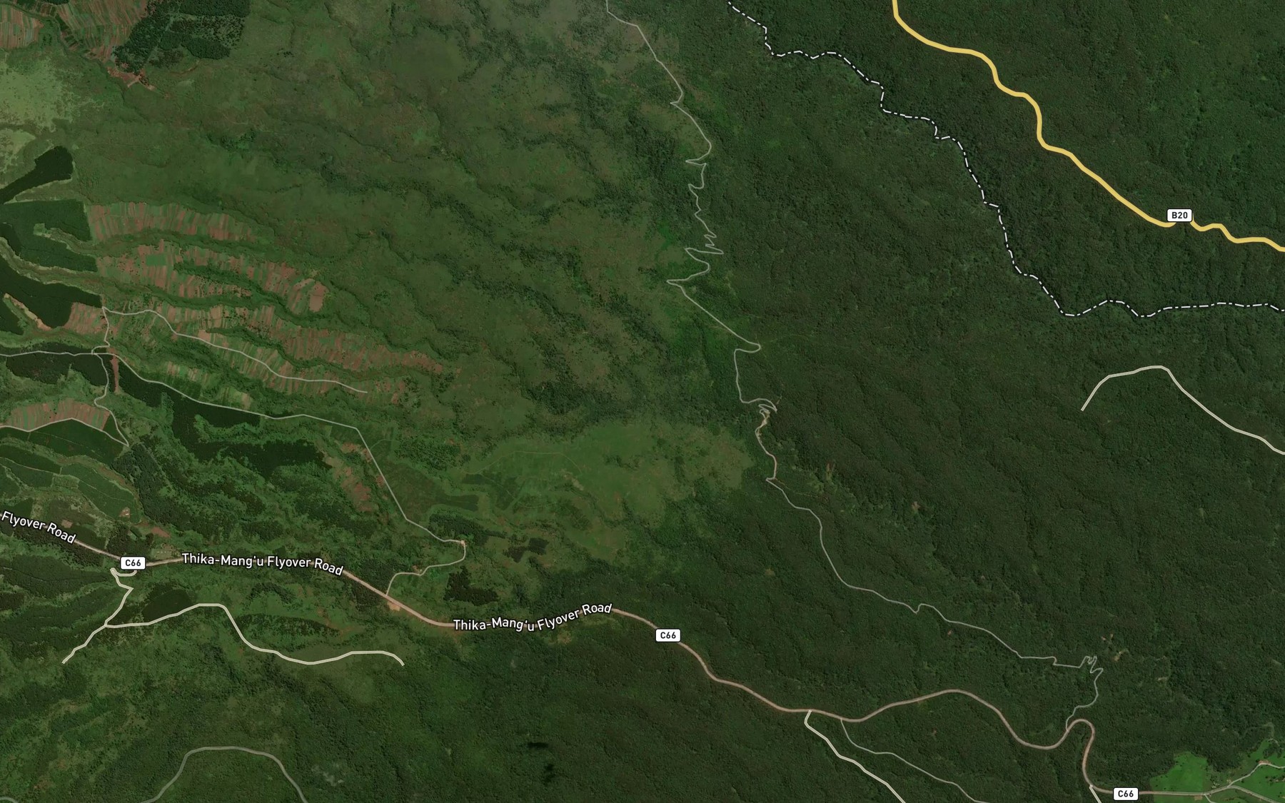 Satellite map of the Kamayo