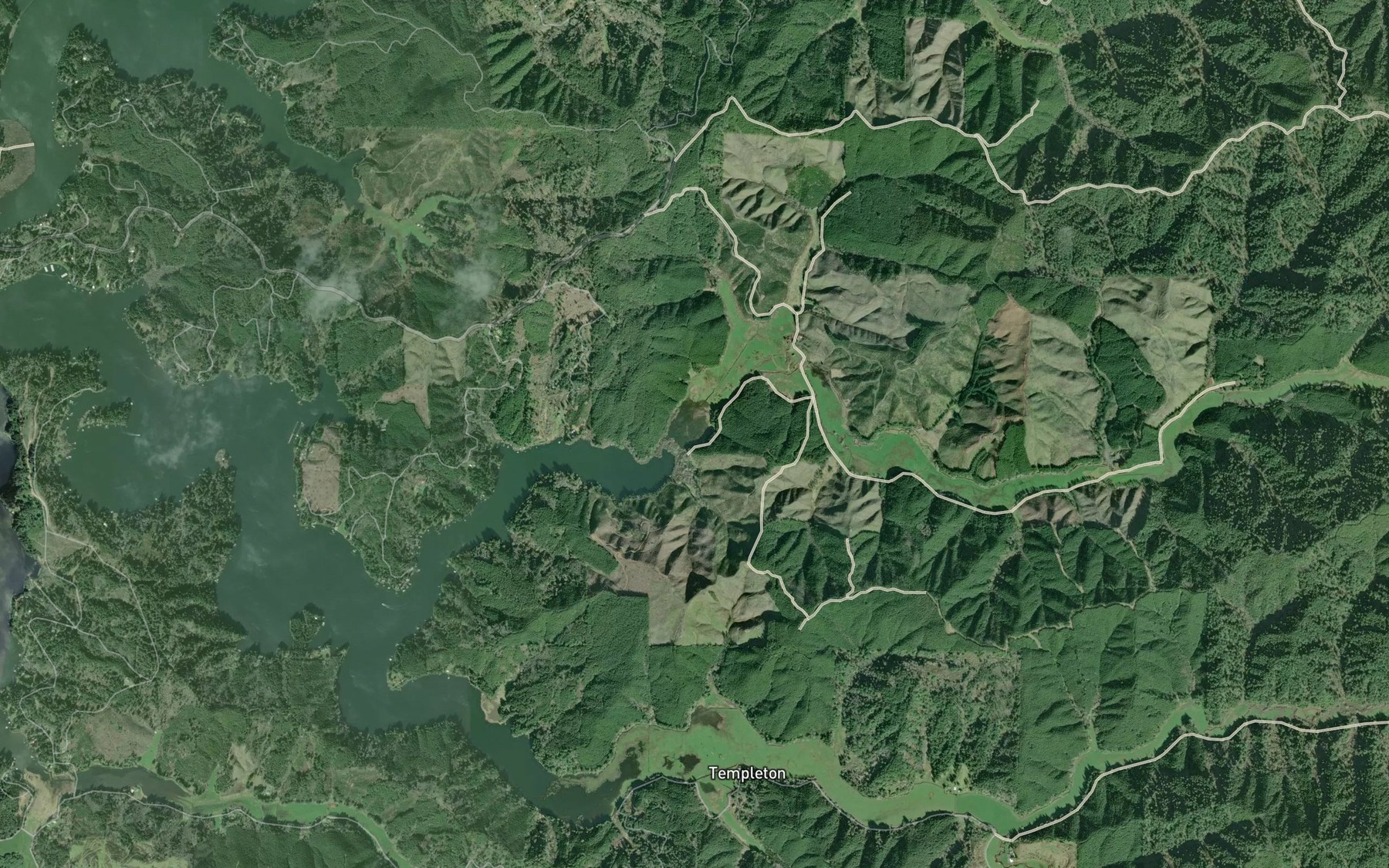 Satellite map of the Copple Creek