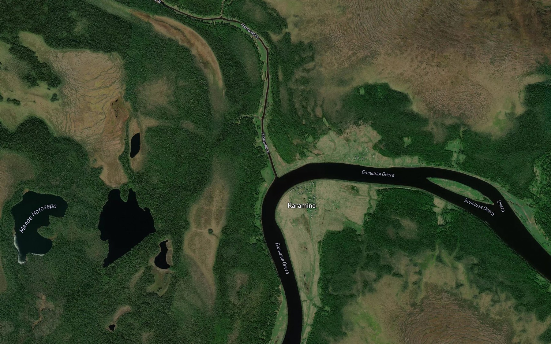 Satellite map of the Nyul'nyuga