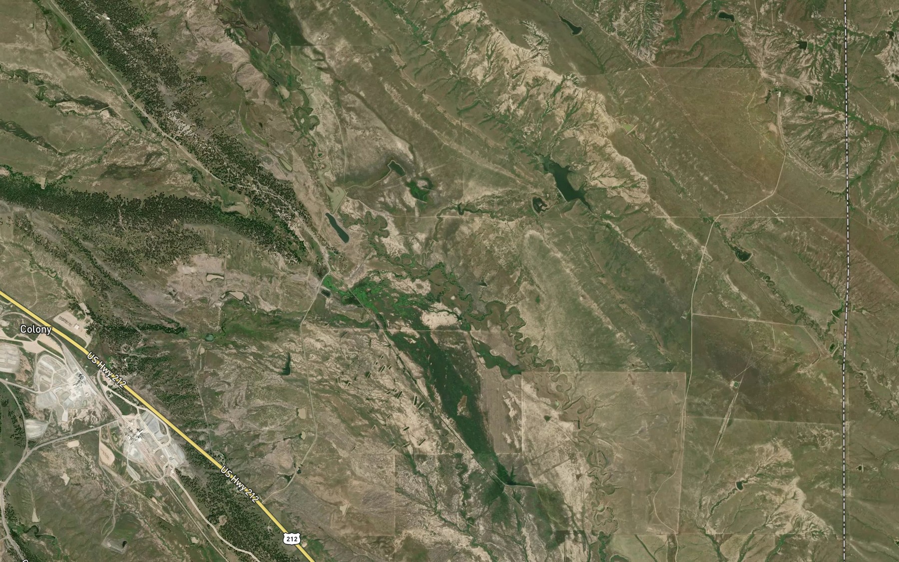 Satellite map of the Humboldt Creek