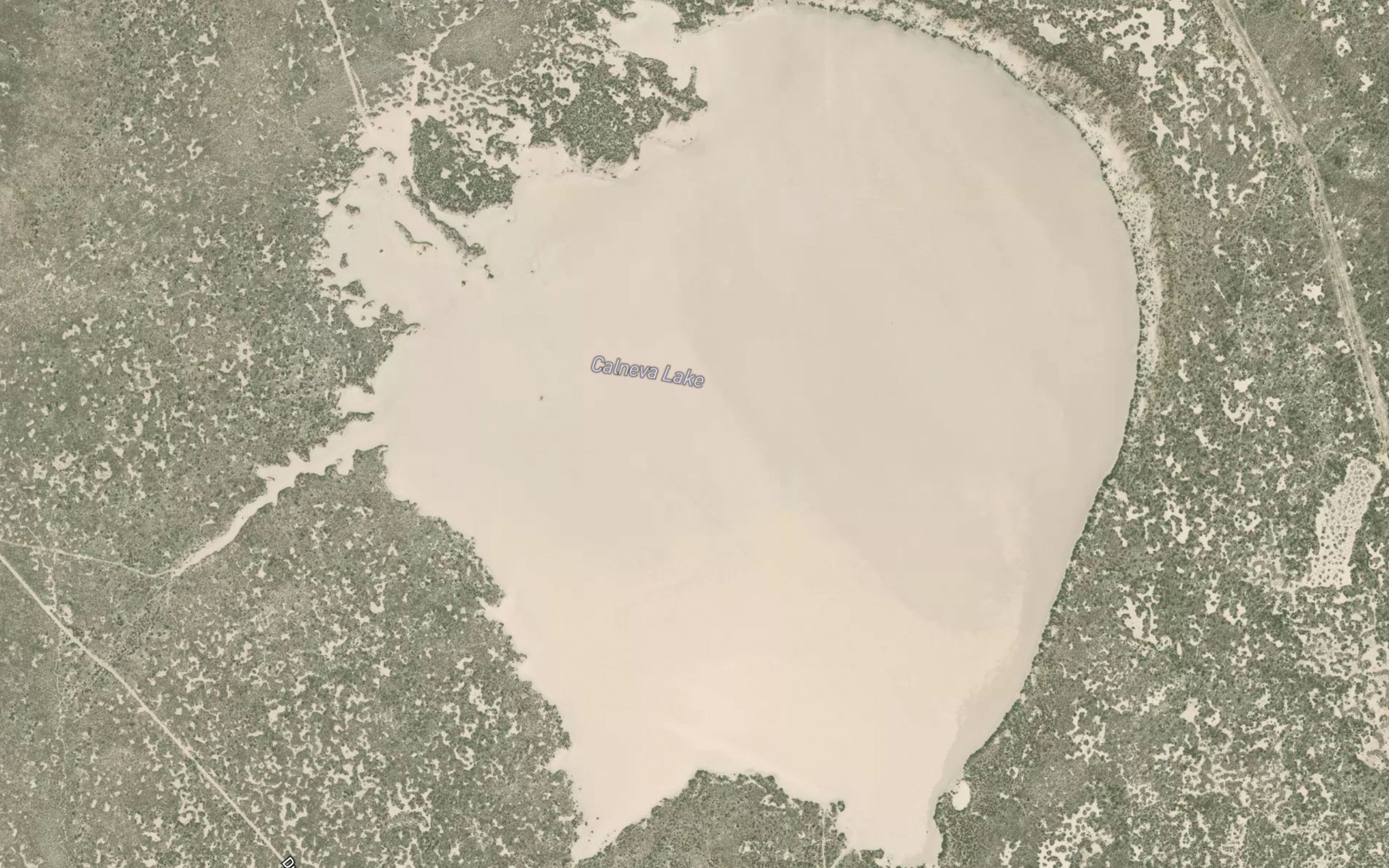 Satellite map of the Calneva Lake