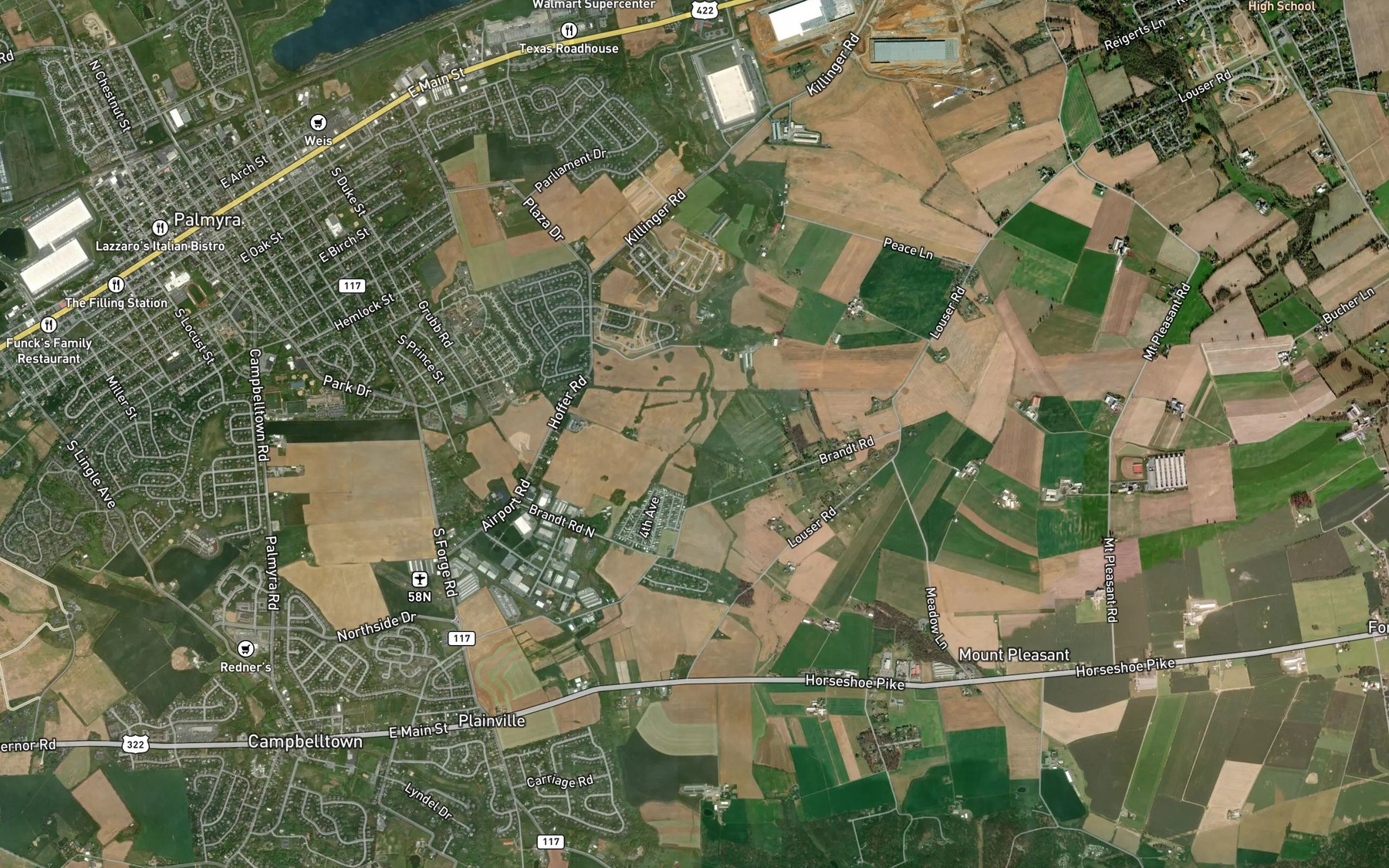Satellite map of the Gingrich Run