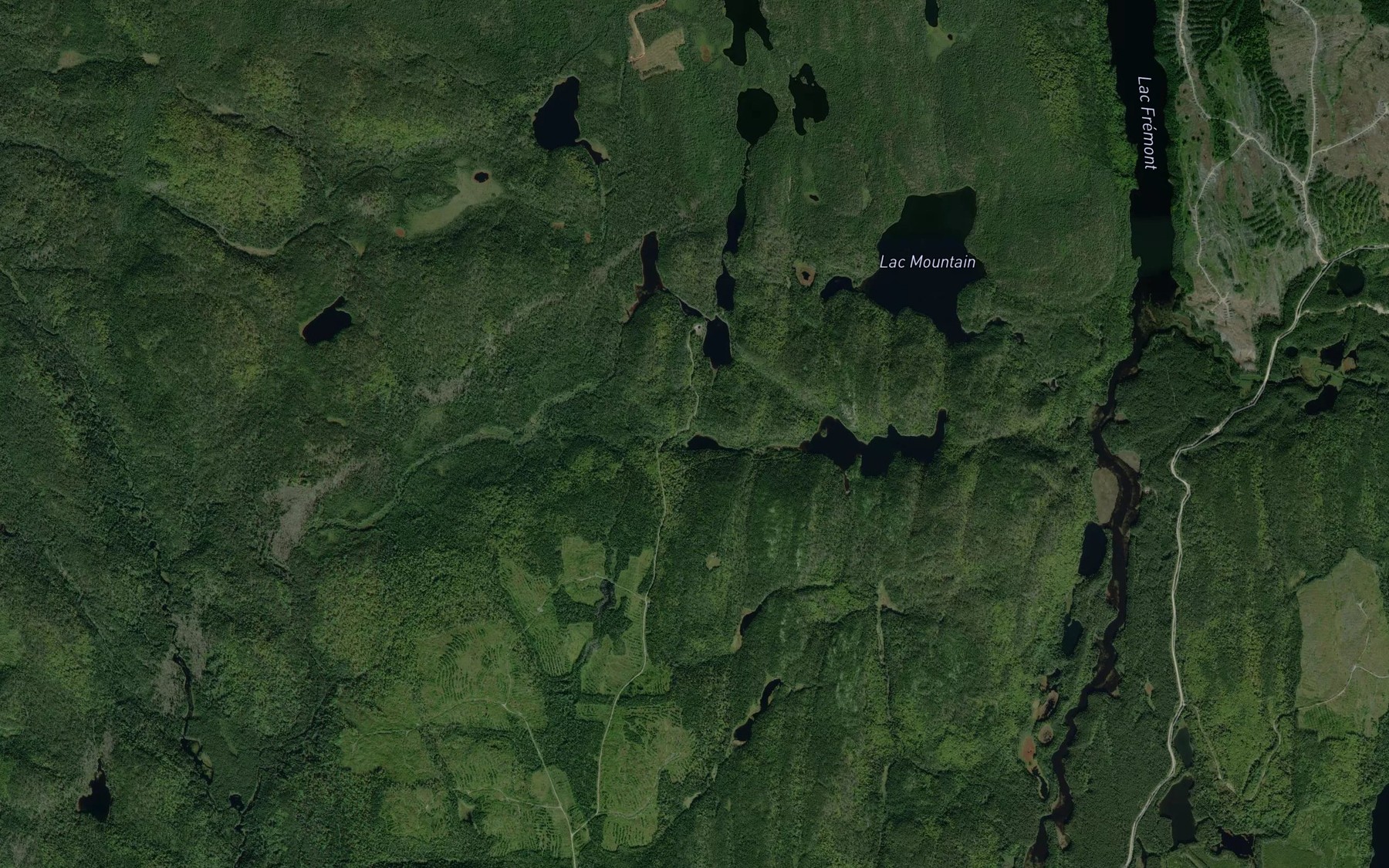 Satellite map of the Lac Landry
