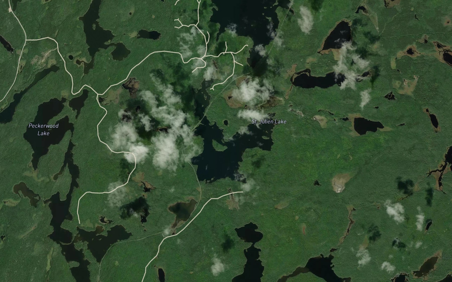 Satellite map of the St. Julien Lake