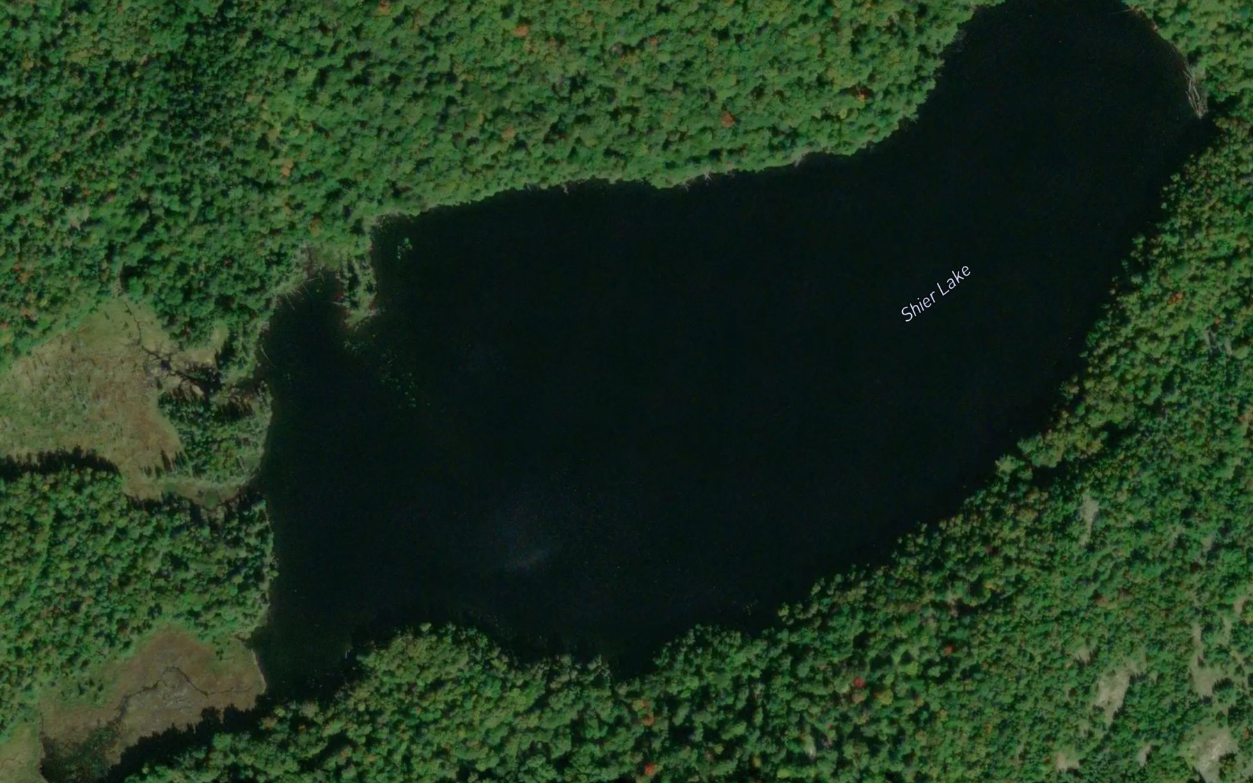 Satellite map of the Shier Lake