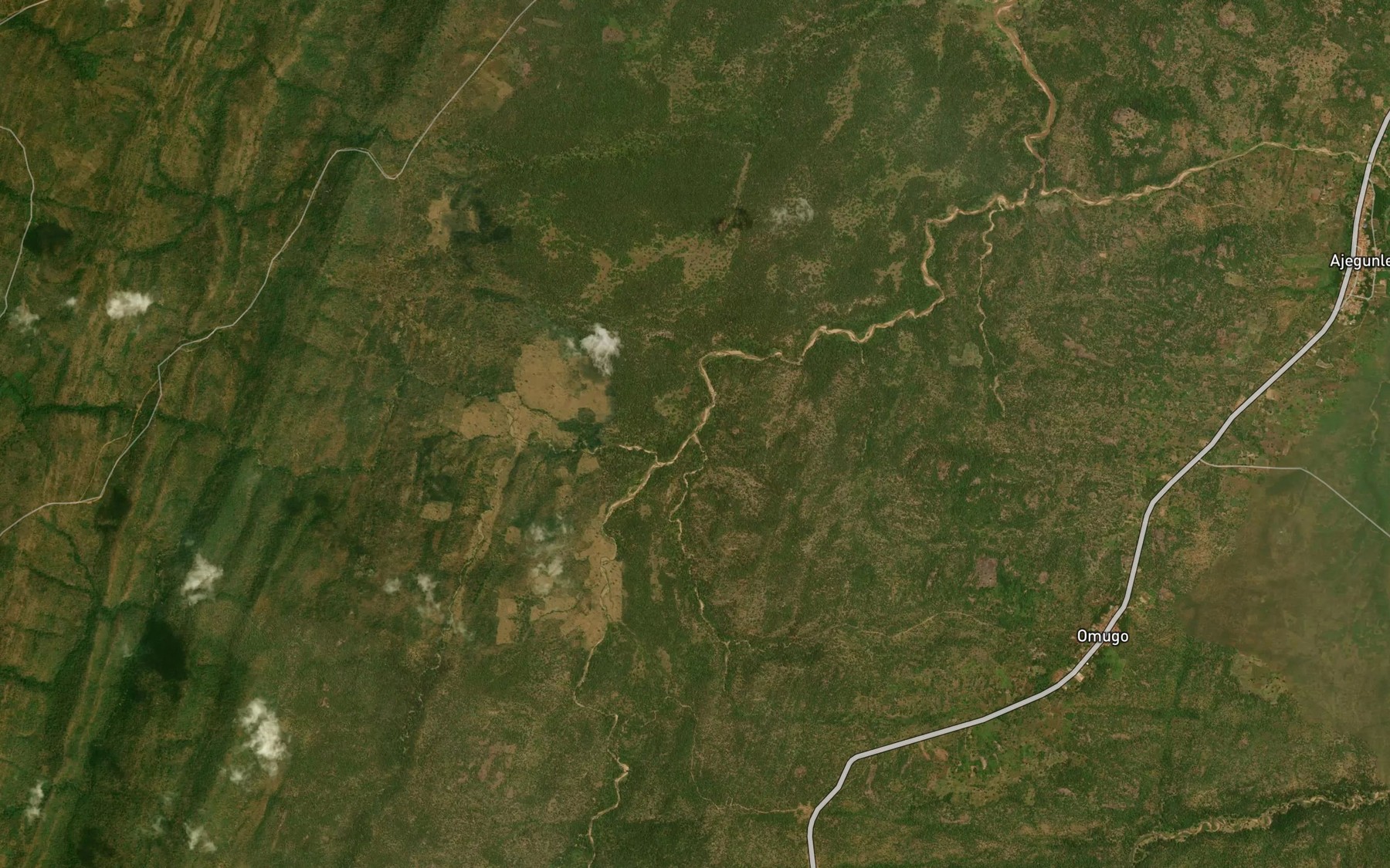 Satellite map of the RiverOgba
