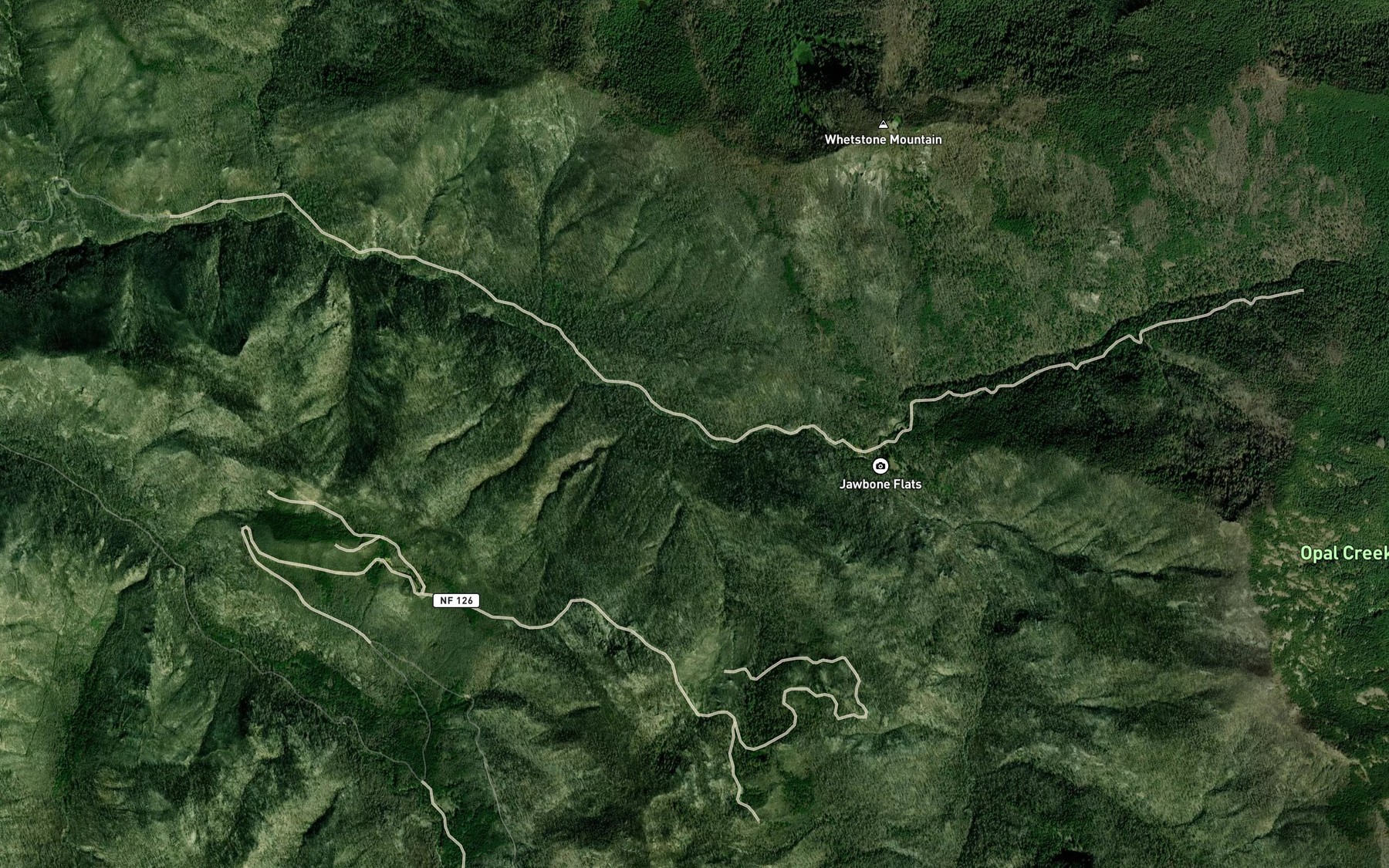 Satellite map of the Stony Creek