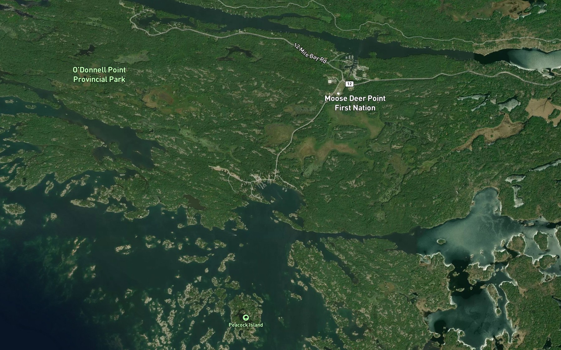 Satellite map of the King Bay