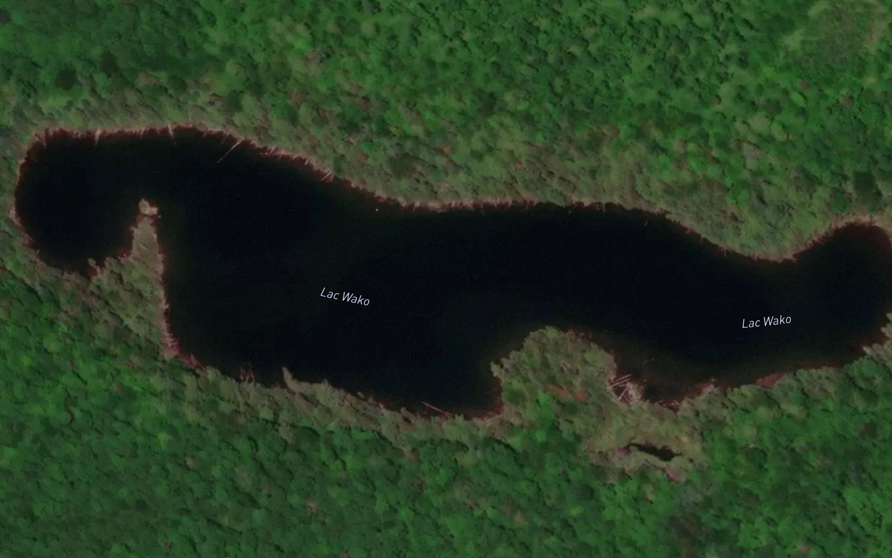 Satellite map of the Lac Wako