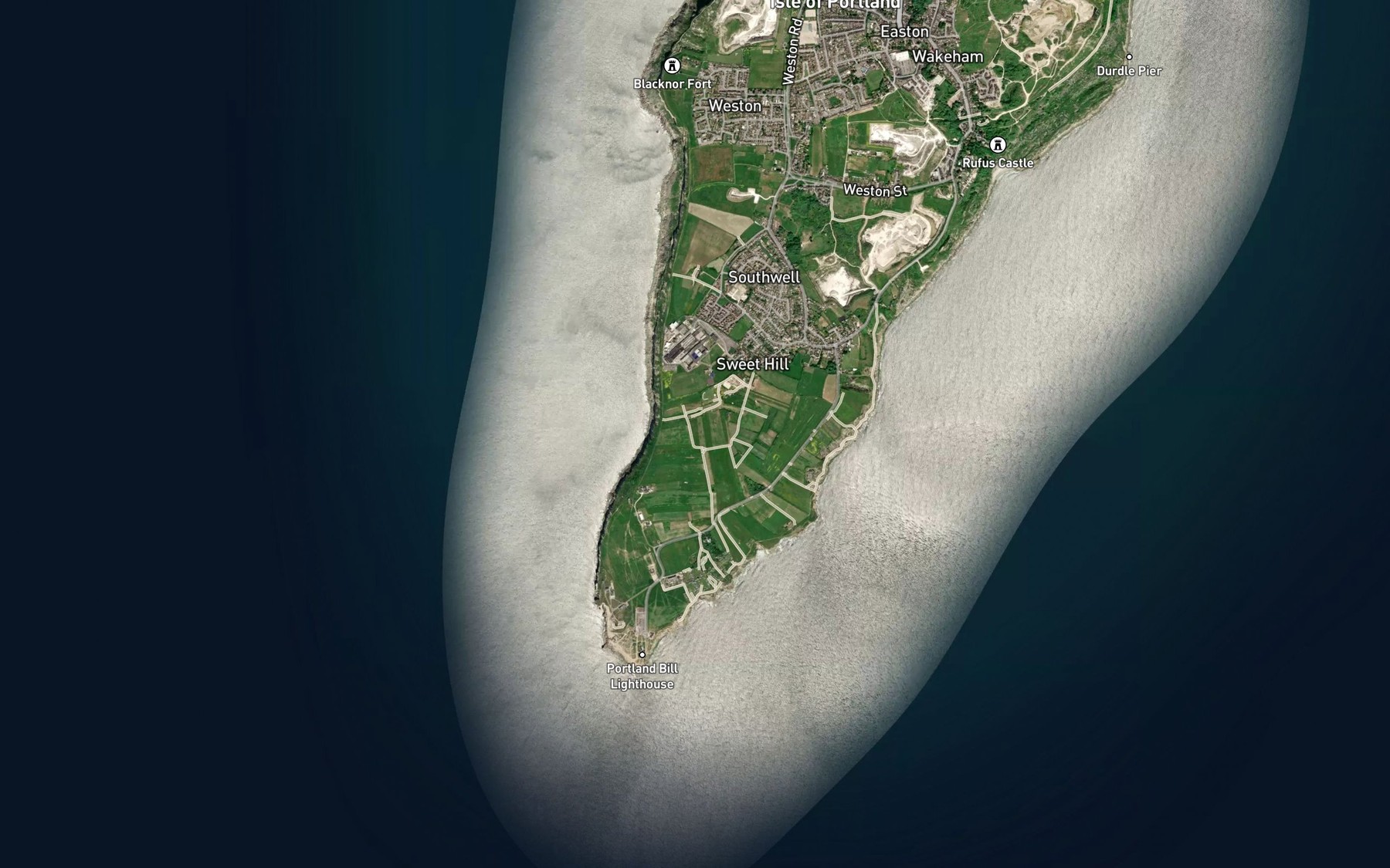 Satellite map of the Wallsend Cove