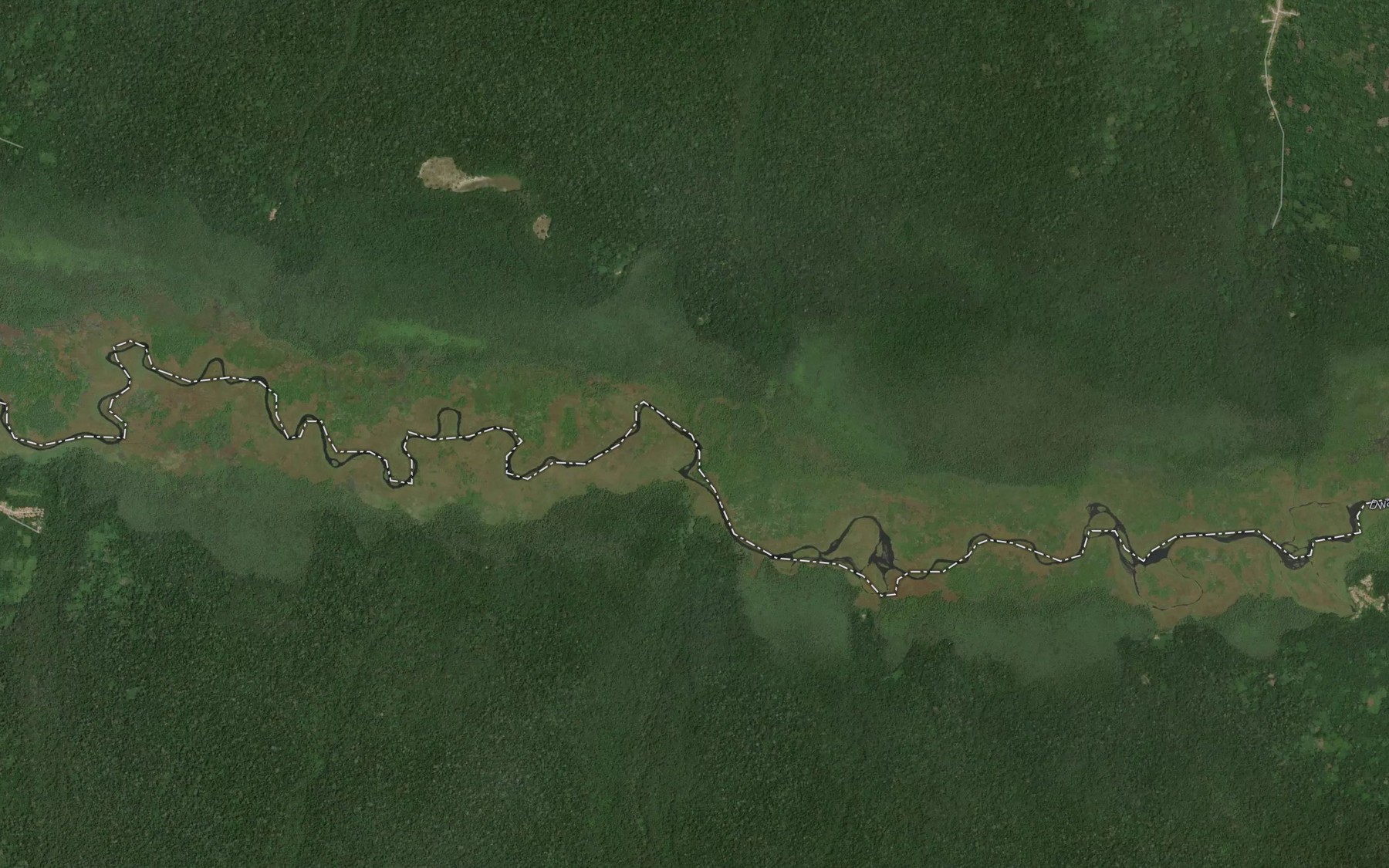 Satellite map of the Mondonga