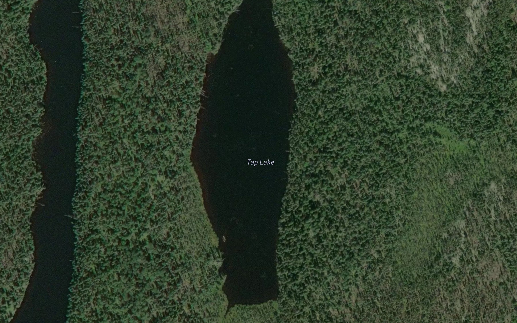 Satellite map of the Tap Lake