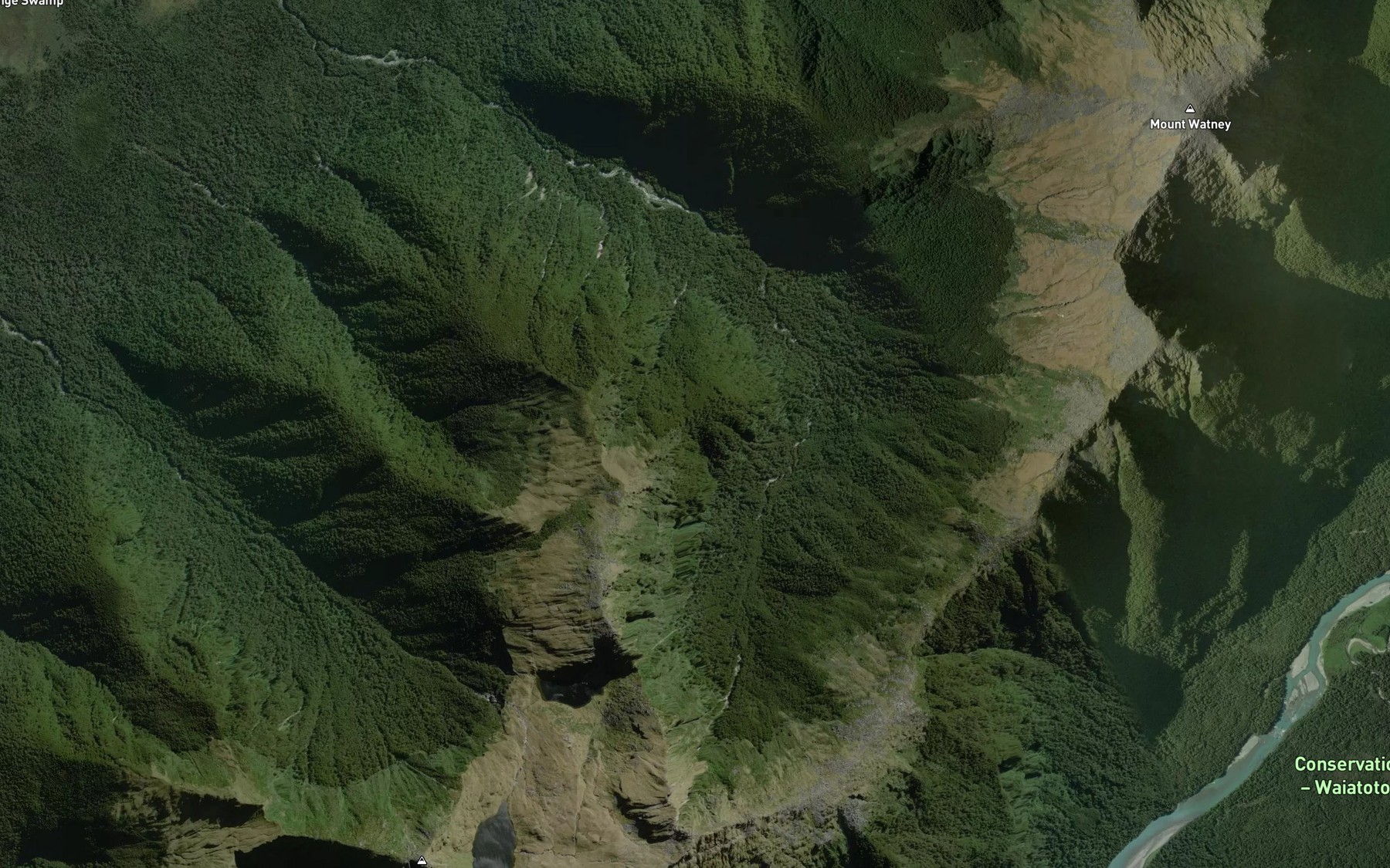 Satellite map of the Hindley Creek